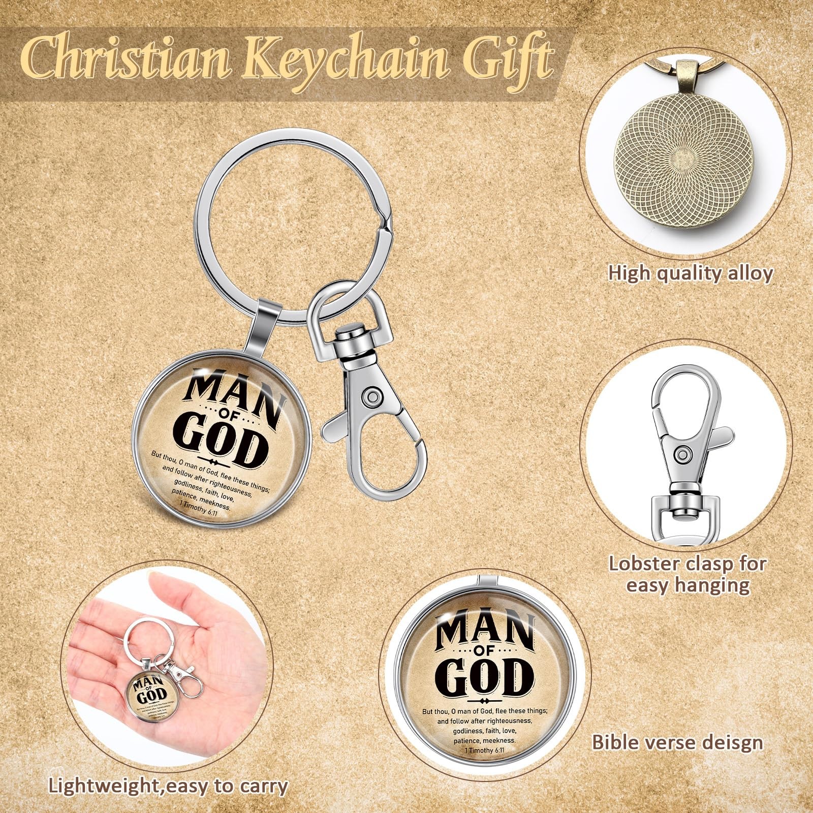 18 Sets Father’s Day Christian Gifts for Men Man of God Gift Bulk Bible Verse…