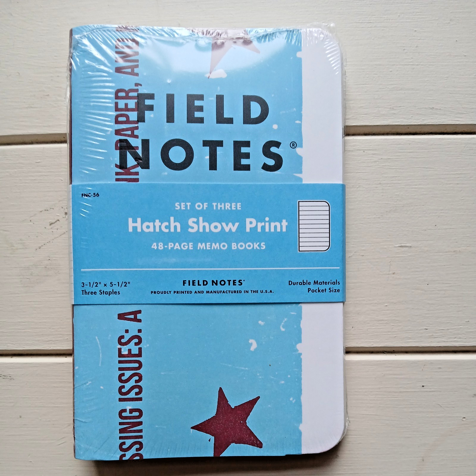 NEW- Sealed Field Notes Hatch Show Print FNC-56 Pocket Notebooks