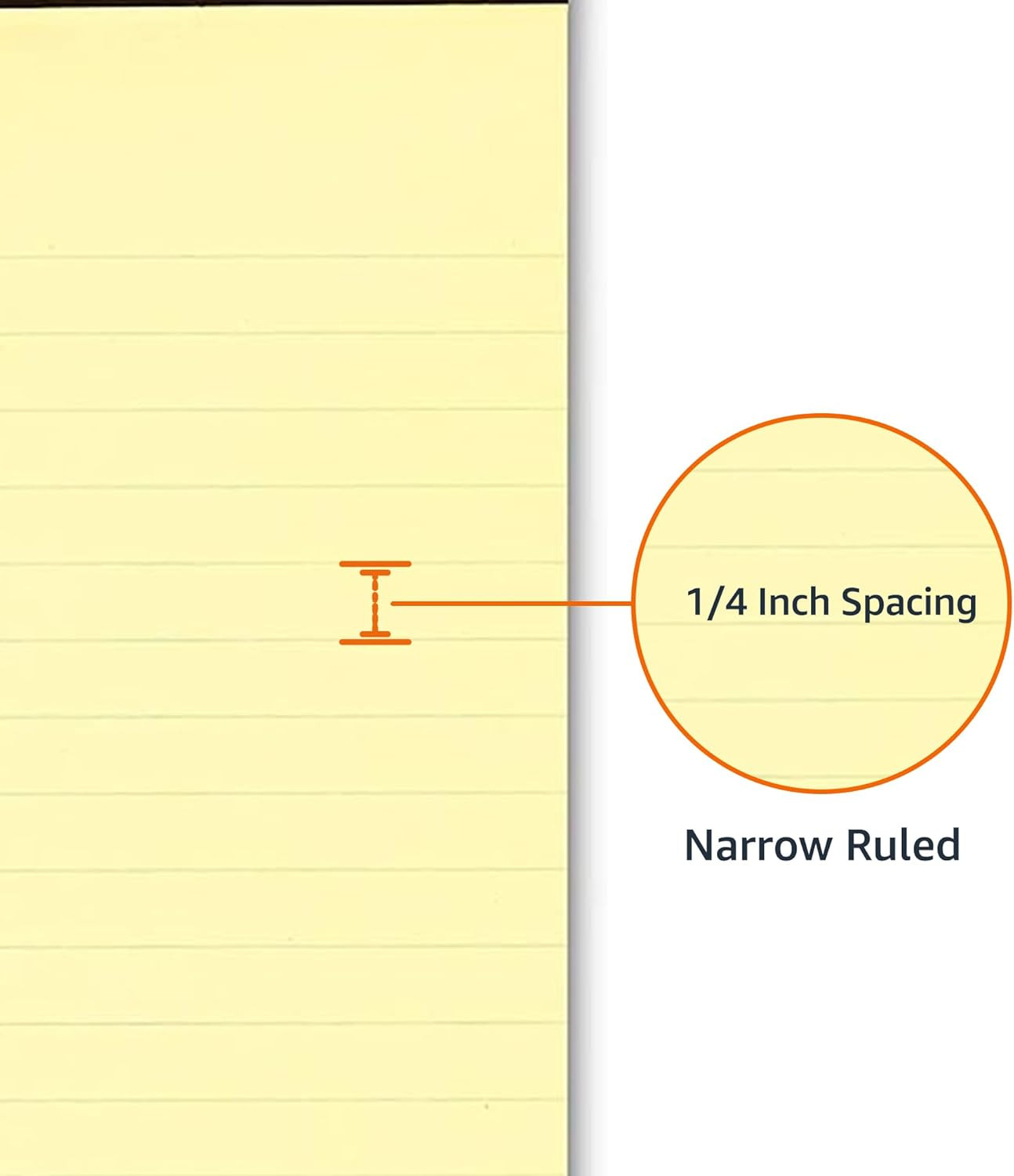 Amazon Basics 50-Sheet Narrow Ruled Lined Writing Note Pad, 5″ X 8″, 12-Pack, Ca