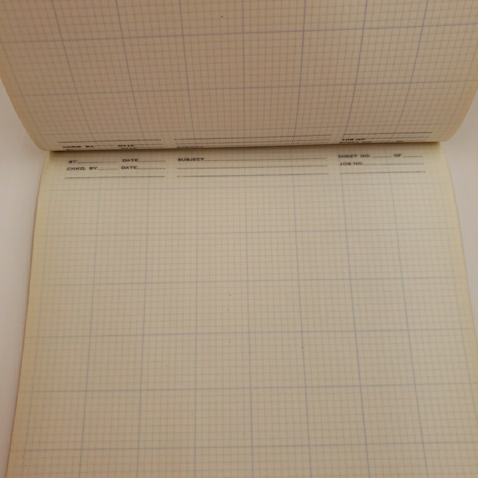 CLEARPRINT Fade Out Calculation Sketch Pad Drafting Grid Paper 70s Retro 8×8 in