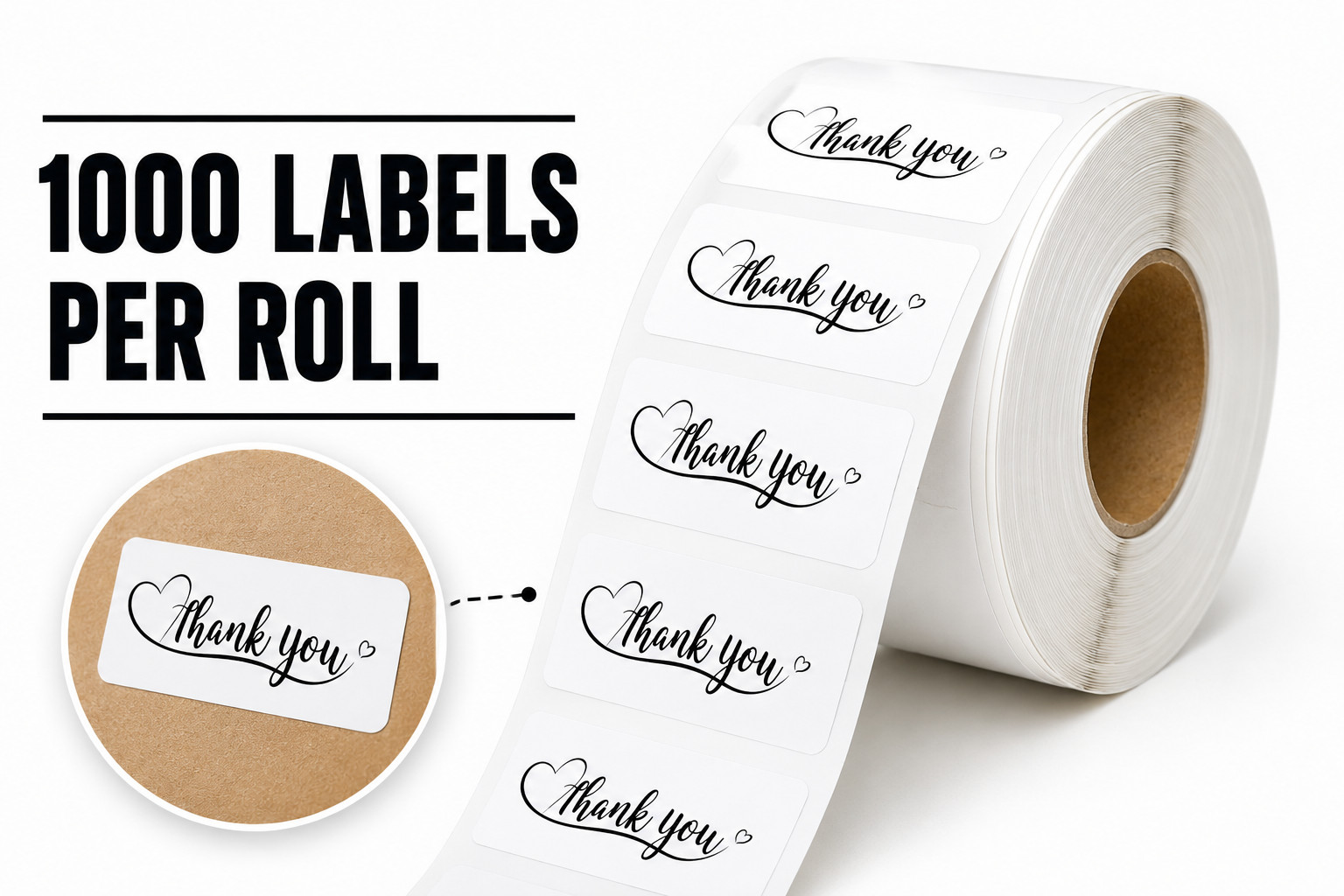2×1 Direct Thermal Labels 1000/Roll – Barcode FNSKU UPC for Rollo Zebra FBA