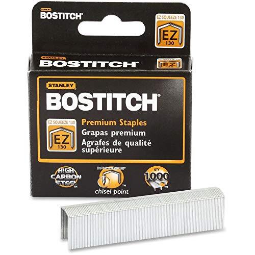 Bostitch STCR130XHC PowerCrown Staples, 1/2-Inch W,100/ Strip, 1000/BX, Silver