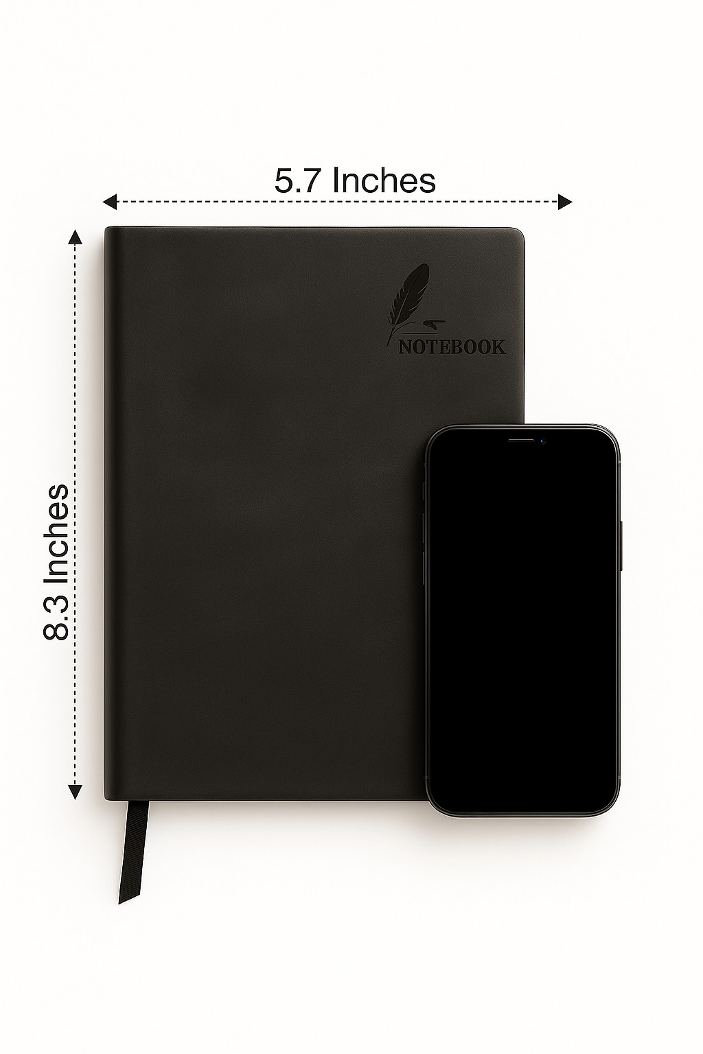 Set of 2 Lined Notebook A5. Color Pink and Black. Free Shipping USA