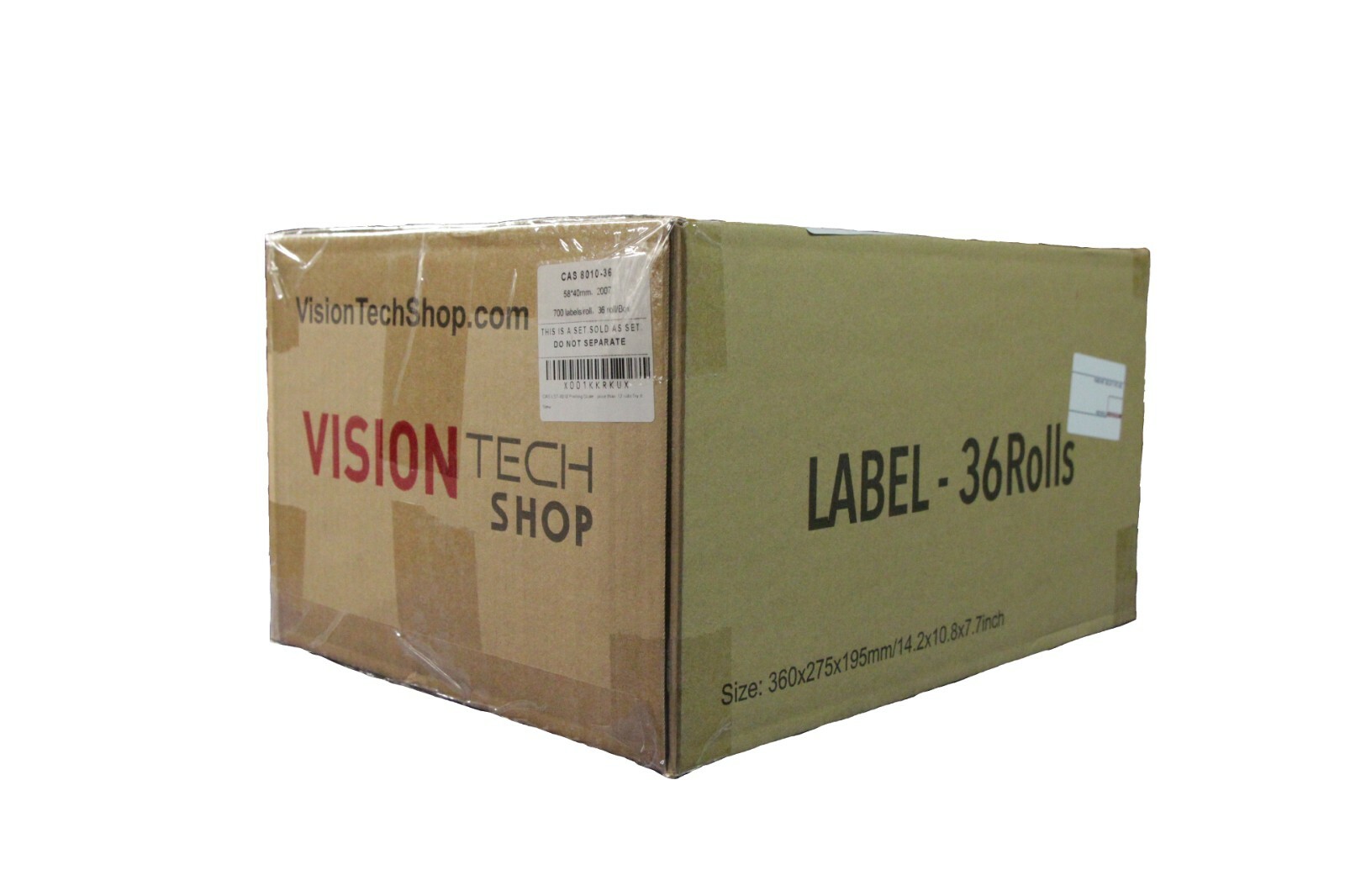 CAS LST-8030 Printing Scale Label, 58 x 50 mm, Non-UPC/Safe Handling “36 ROLLS”