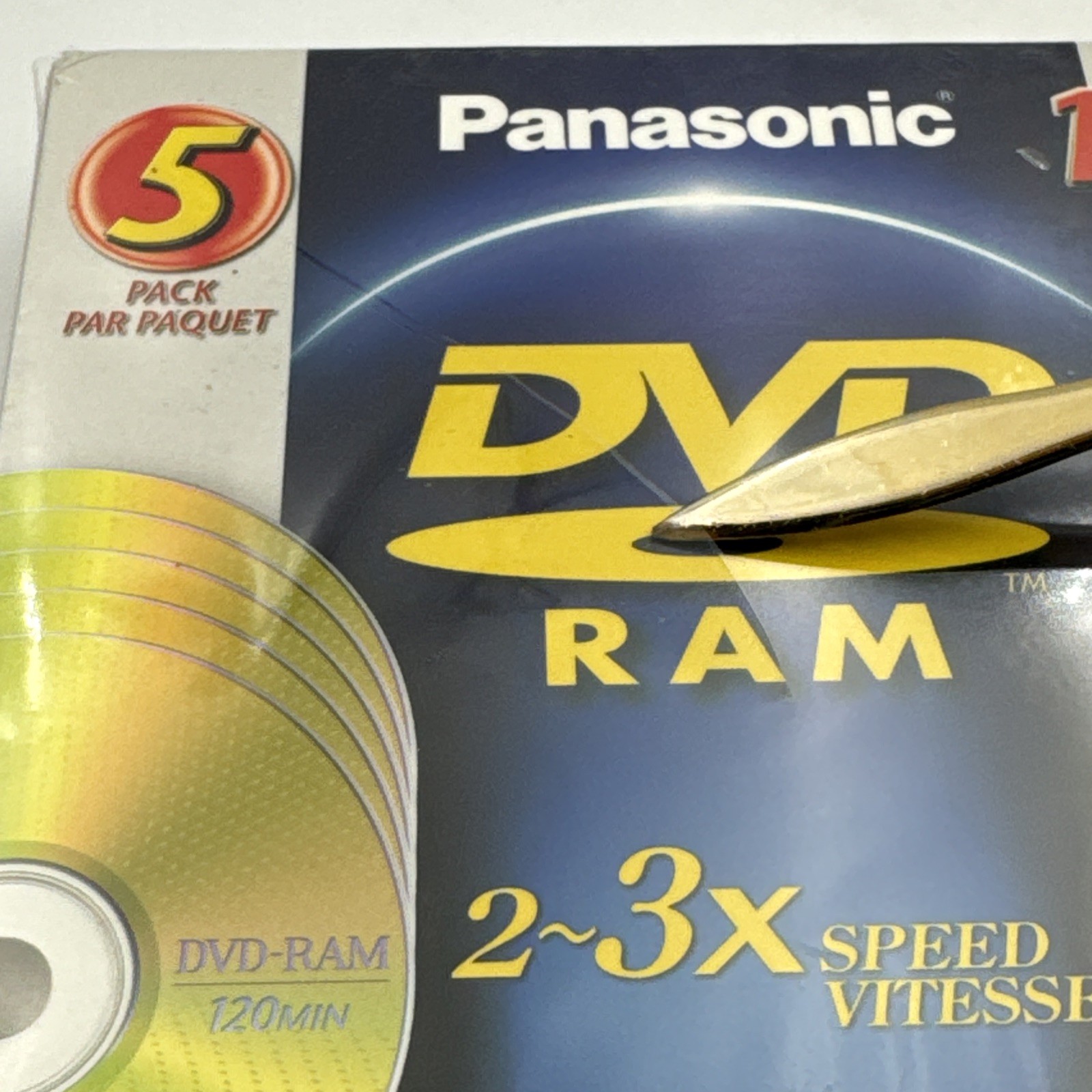 Panasonic DVD RAM 5 Pack 120 Min 2 3X Speed Disc LM AF120LU5