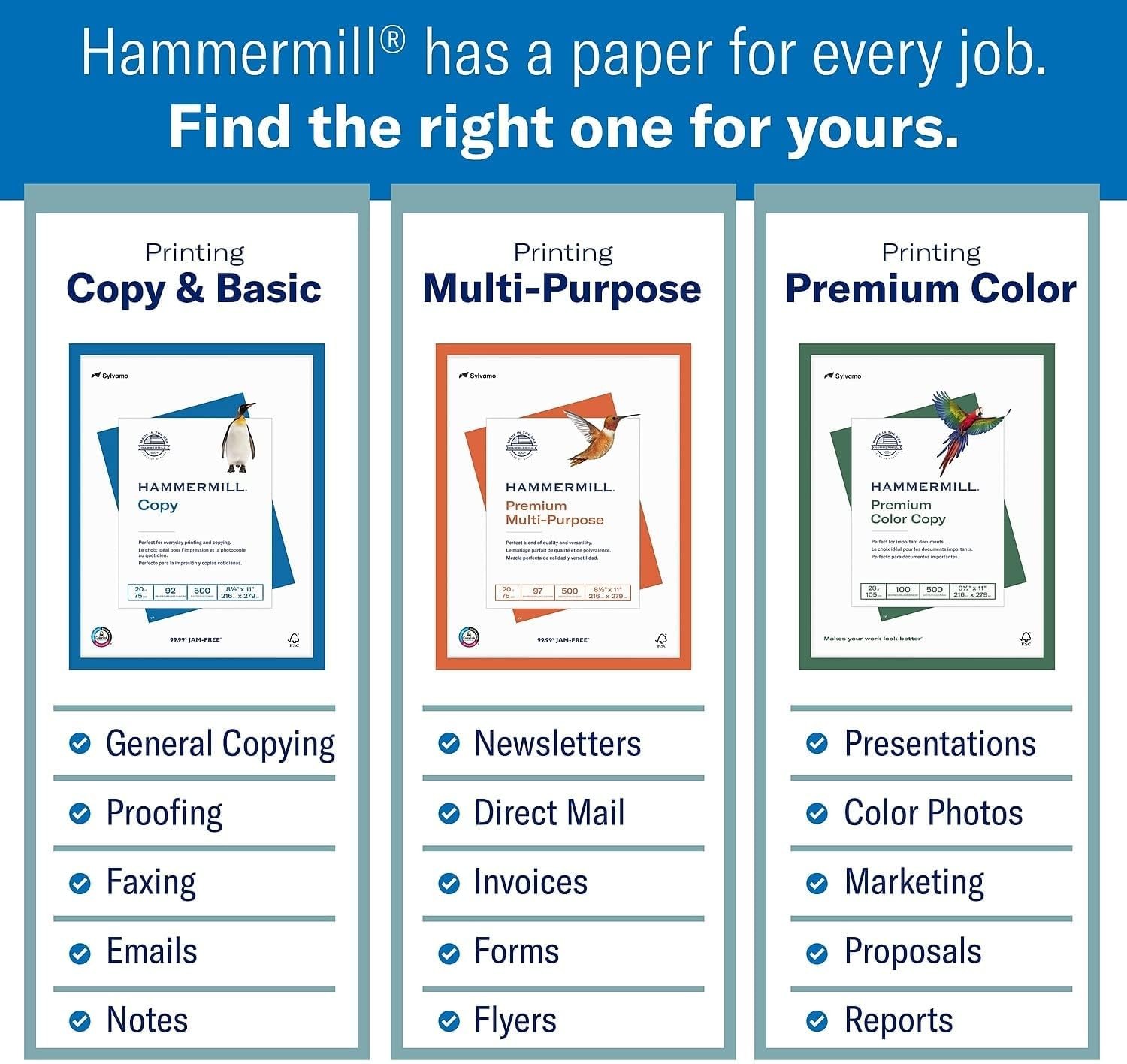 Hammermill 500 Sheets Printer Paper 8.5×11 Inch Premium Laser Print 32 lb 1 Ream