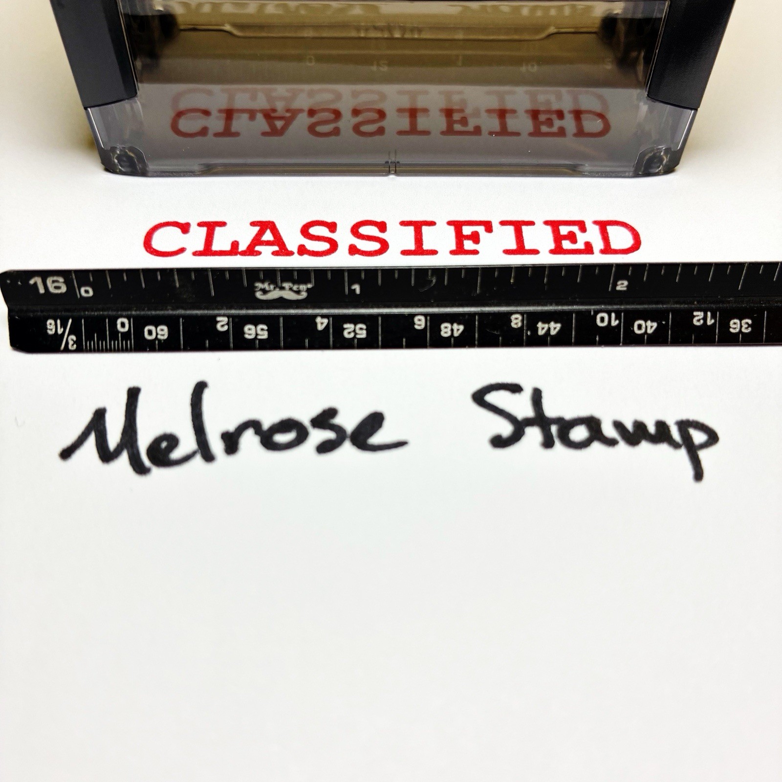 Classified Rubber Stamp Red Ink Self Inking Ideal 4913