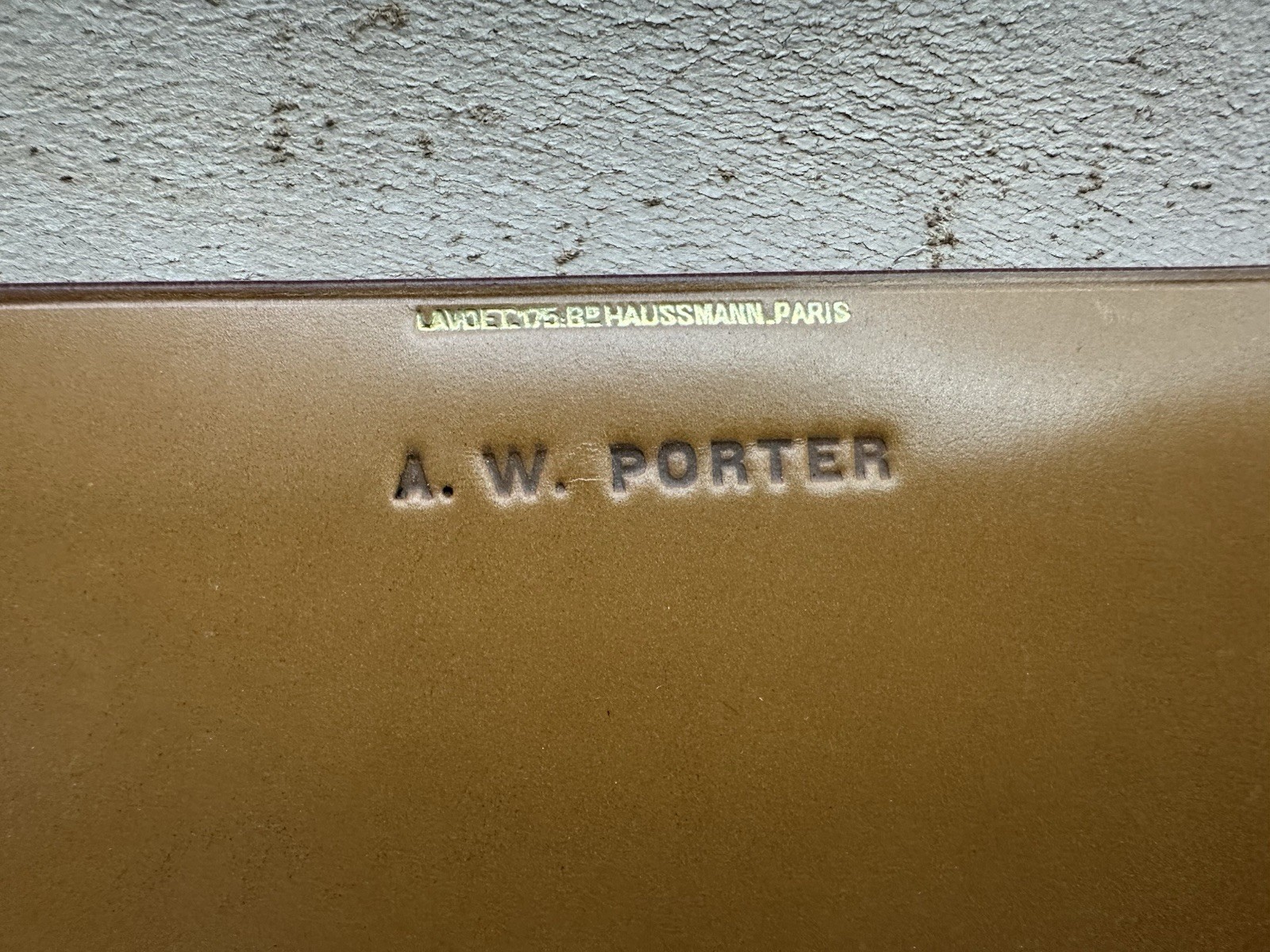 Vintage Haussmann Paris France Leather File Folder Portfolio Central Snap Clasp