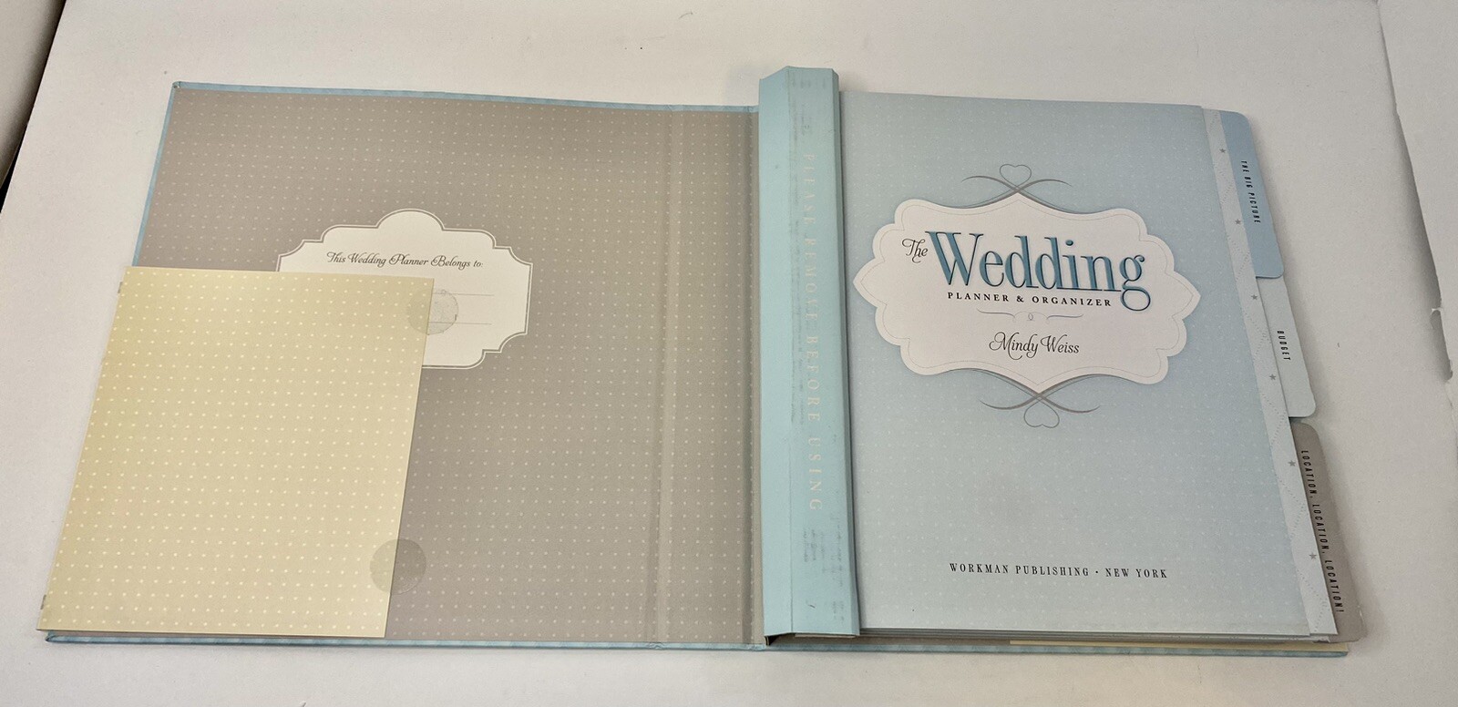 Wedding Planner & Organizer Hardcover Mindy Weiss Ring Binder Illustrated Book