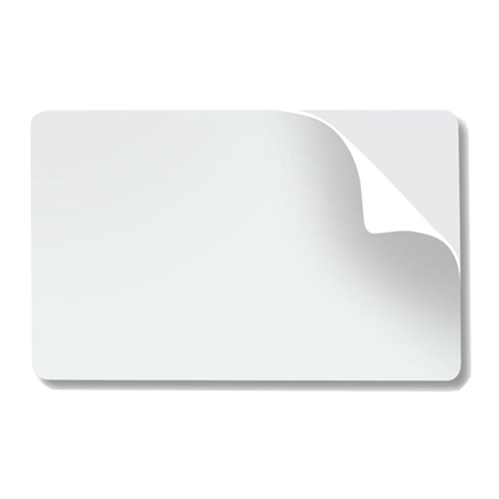 Bodno CR80 Mylar Adhesive Backed PVC Cards 10 Mil Stickyback Overlay Clamshell