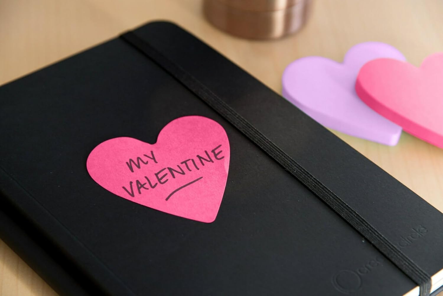 Heart Shaped Post it Notes 3×3 Assorted Pink Purple 2 Pads 75 Sheets Recyclable
