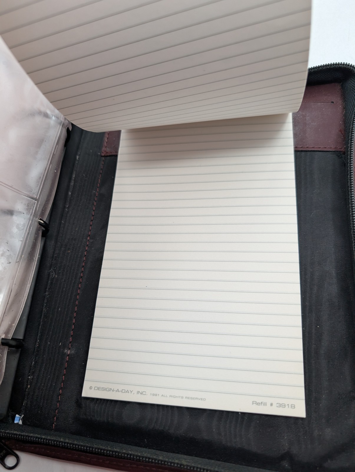 Day Planner Inc. Classic Edition Zippered Organizer Planner Burgundy VTG