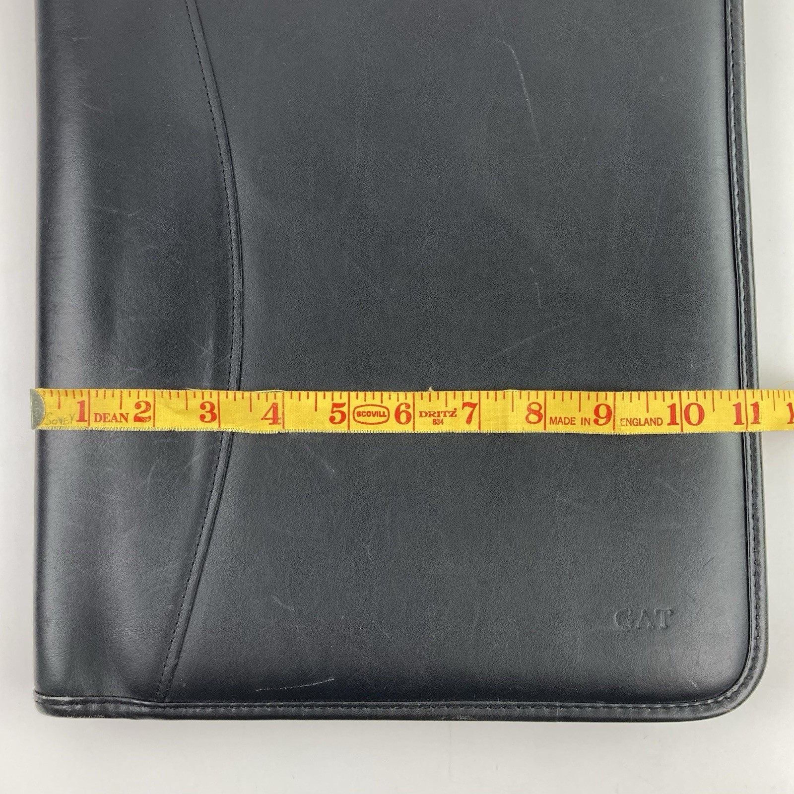 Levenger Ambi-Flex Black Leather Zip Portfolio 11”x13” Personalized Initials￼