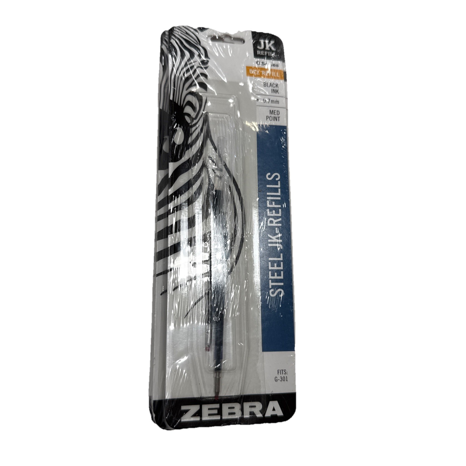 6Pk G-301 Stainless Steel Pen Jk-Refill, Medium Point, 0.7Mm, Black
