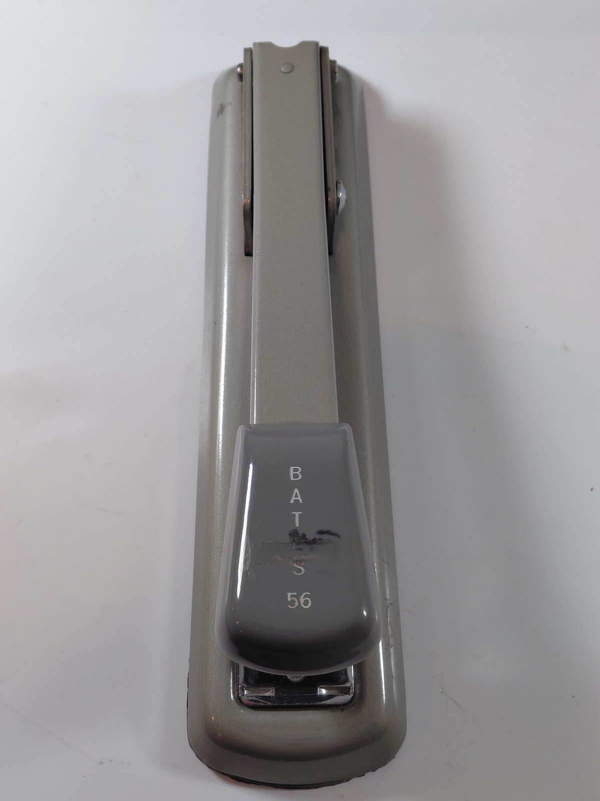 Vintage Bates 56 Desk Stapler Grey with Original Box & Swingline Staples USA