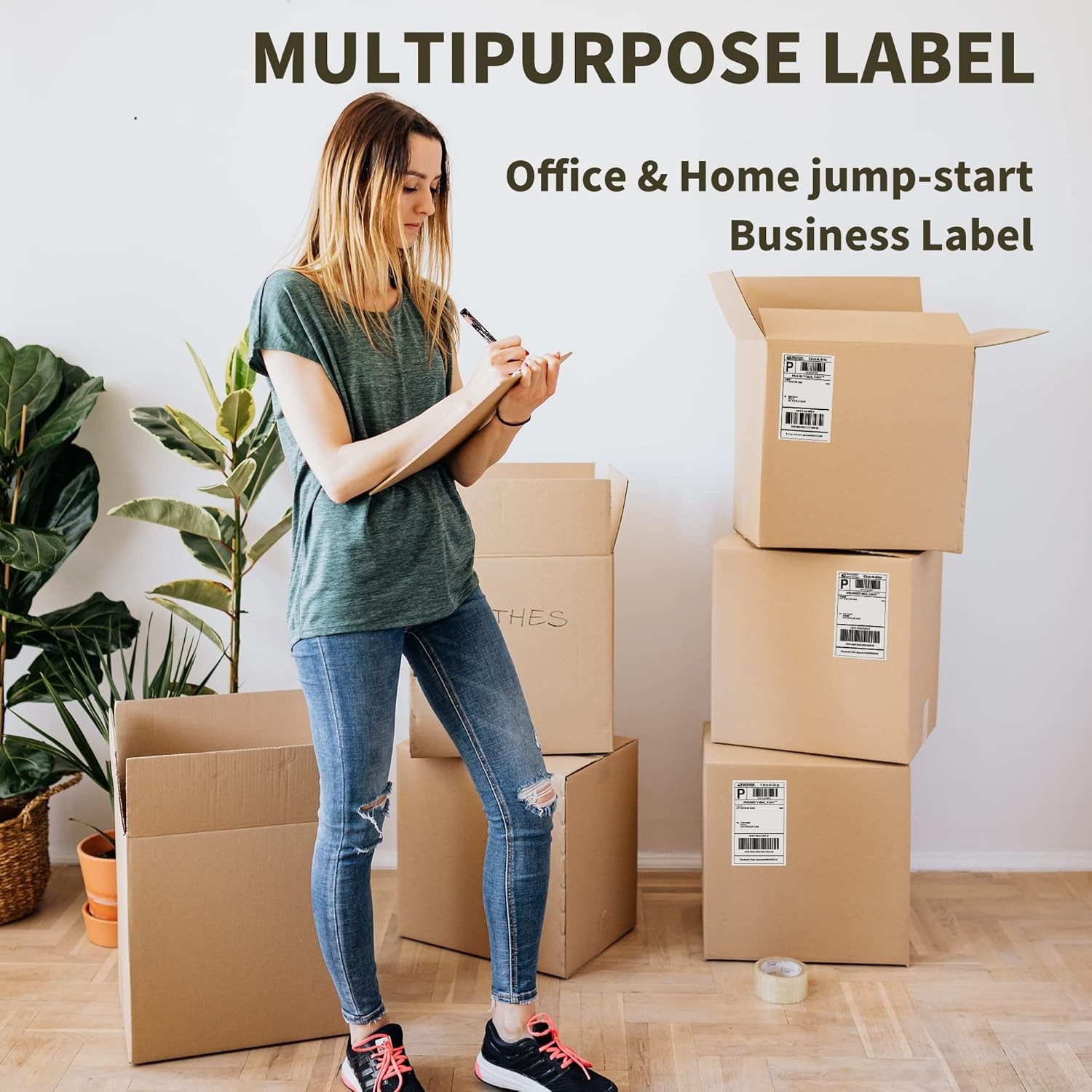 100-10000 4×6 Fanfold Direct Thermal Shipping Labels for Zebra & Rollo Printers