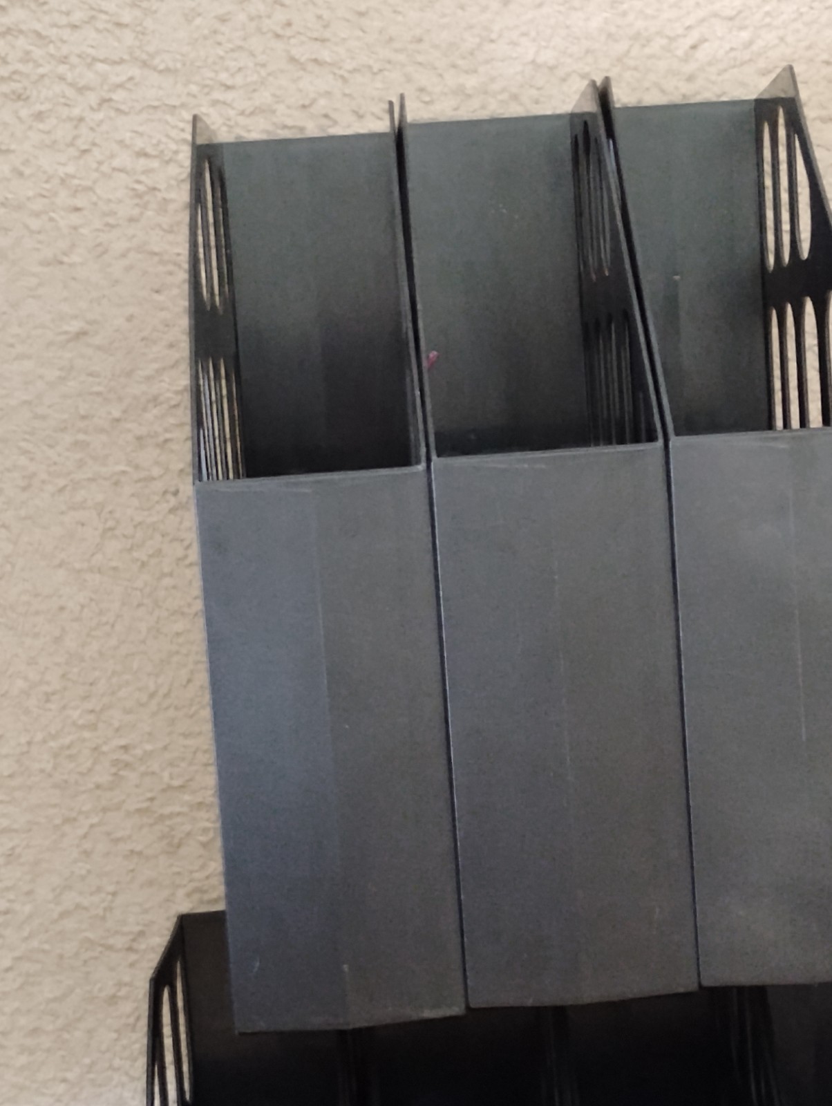 Newell Office Products Standing Black Plastic File & Magazine Holders, Lot Of 7
