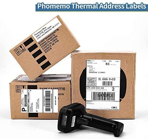 500/1000X 4 x 6 Phomemo Label Thermal Shipping Labels for Zebra & Rollo Printers