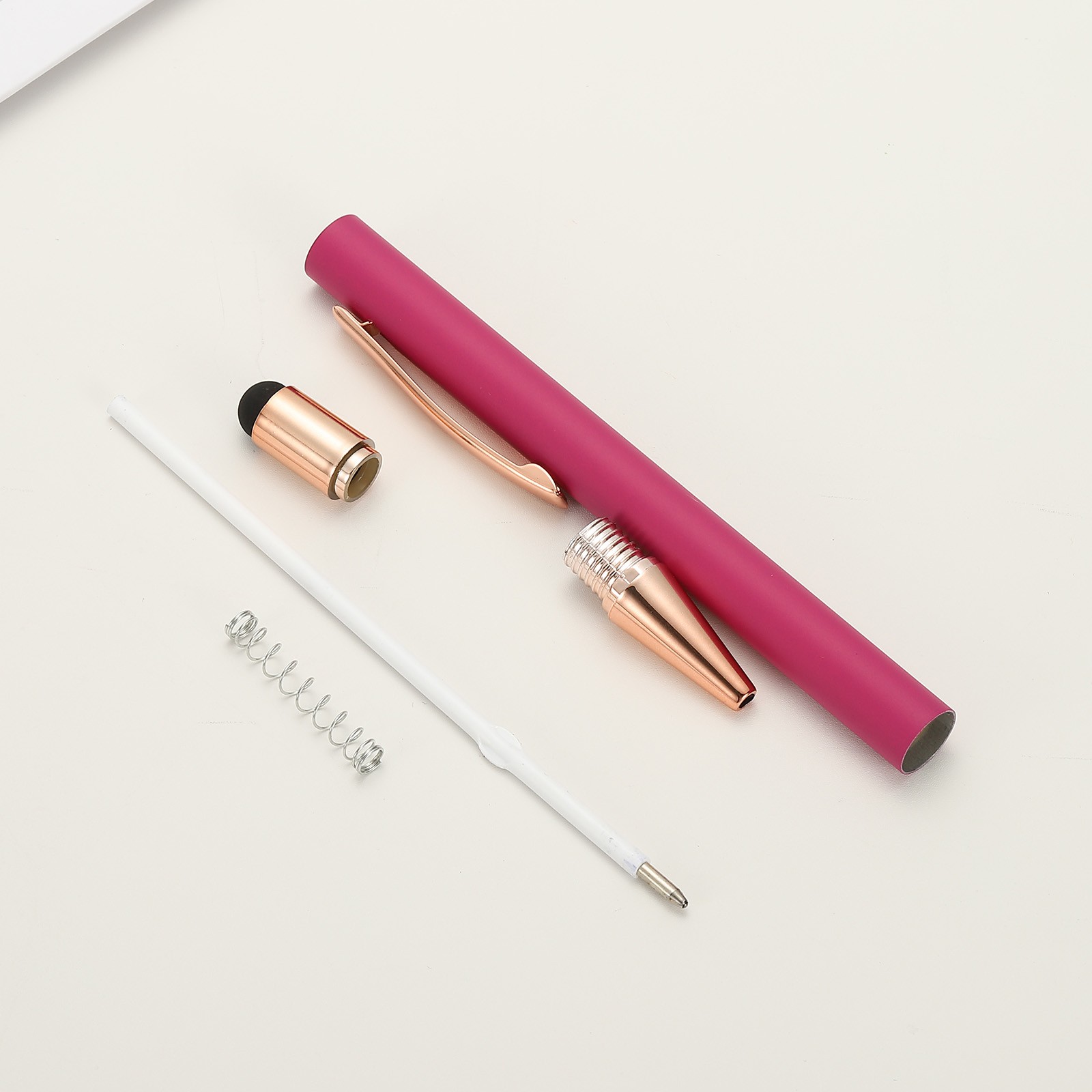 Ballpoint Pen with Stylus Tip, 3Pcs Black Ink Stylus Pen Style 2, Purple