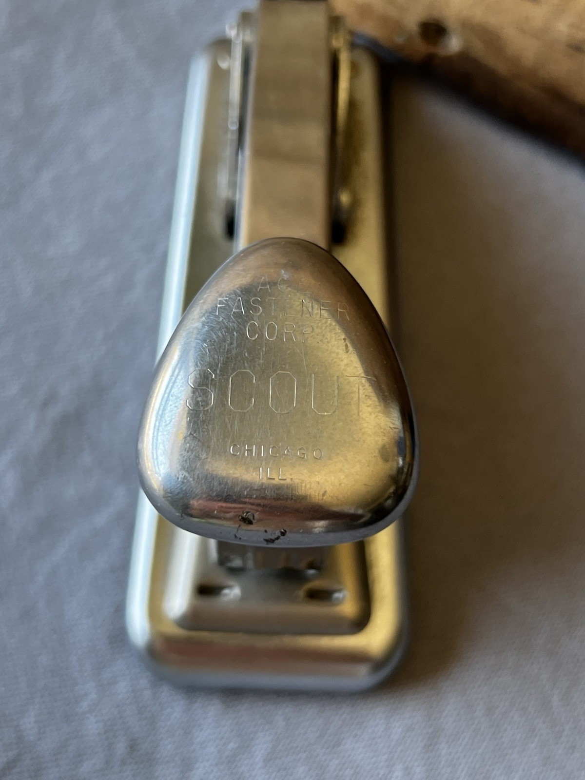 Vintage Scout Model 202 Stapler AC Fastener Corp Chicago Art Deco USA 1930s 40s