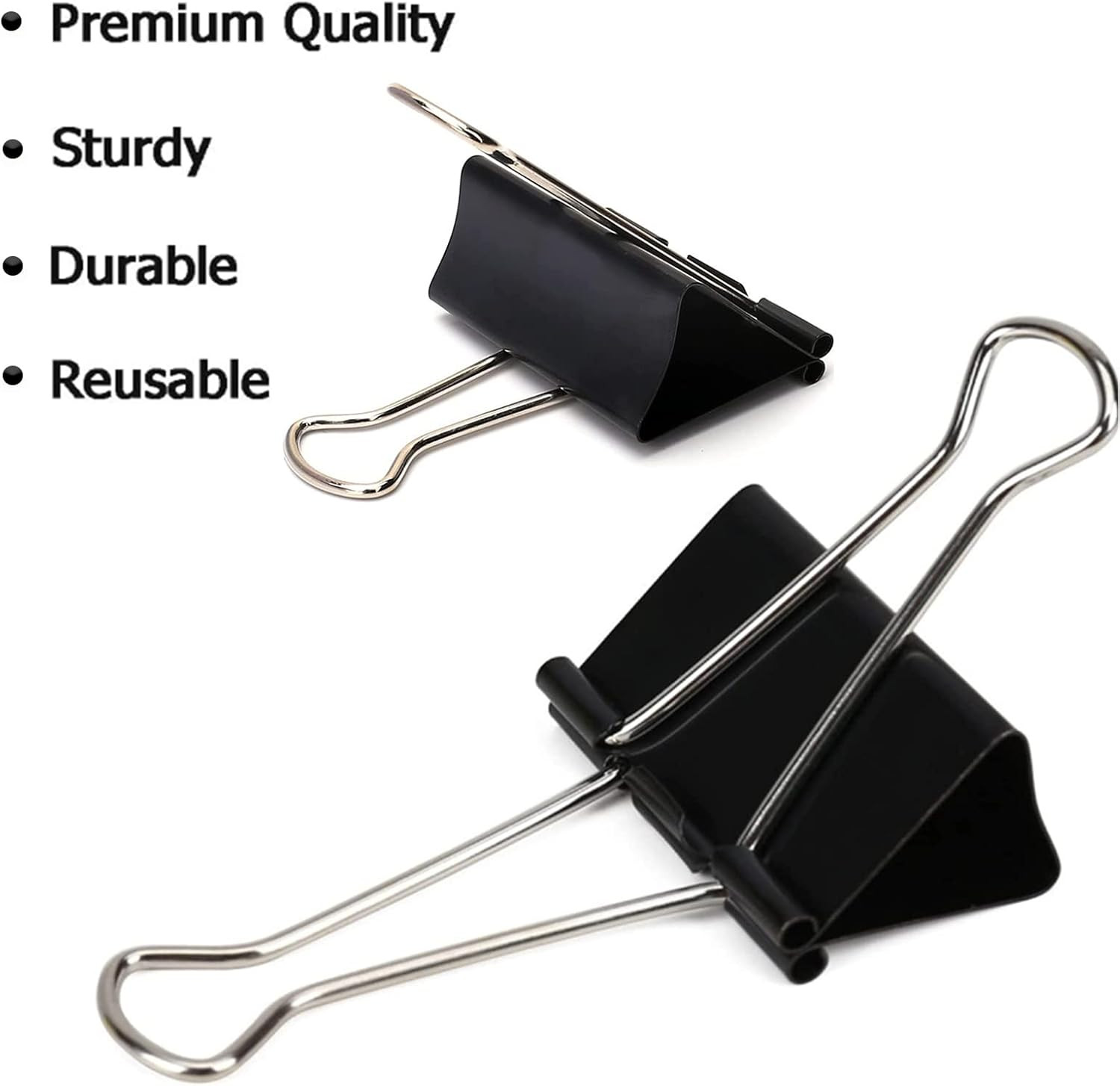 Extra Large 2 4 Inch Binder Clips 36 Pack Black for Office Home
