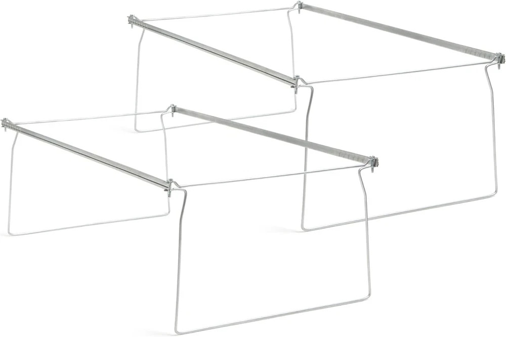 2 Pack Smead Steel Hanging File Folder Frames Legal Size Adjustable 23–27″