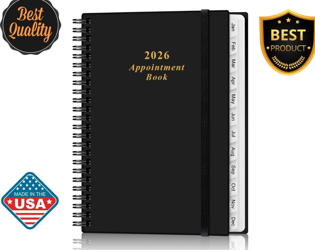 2026 Agenda and Appointment Planner Hourly Daily Planner book from January2026