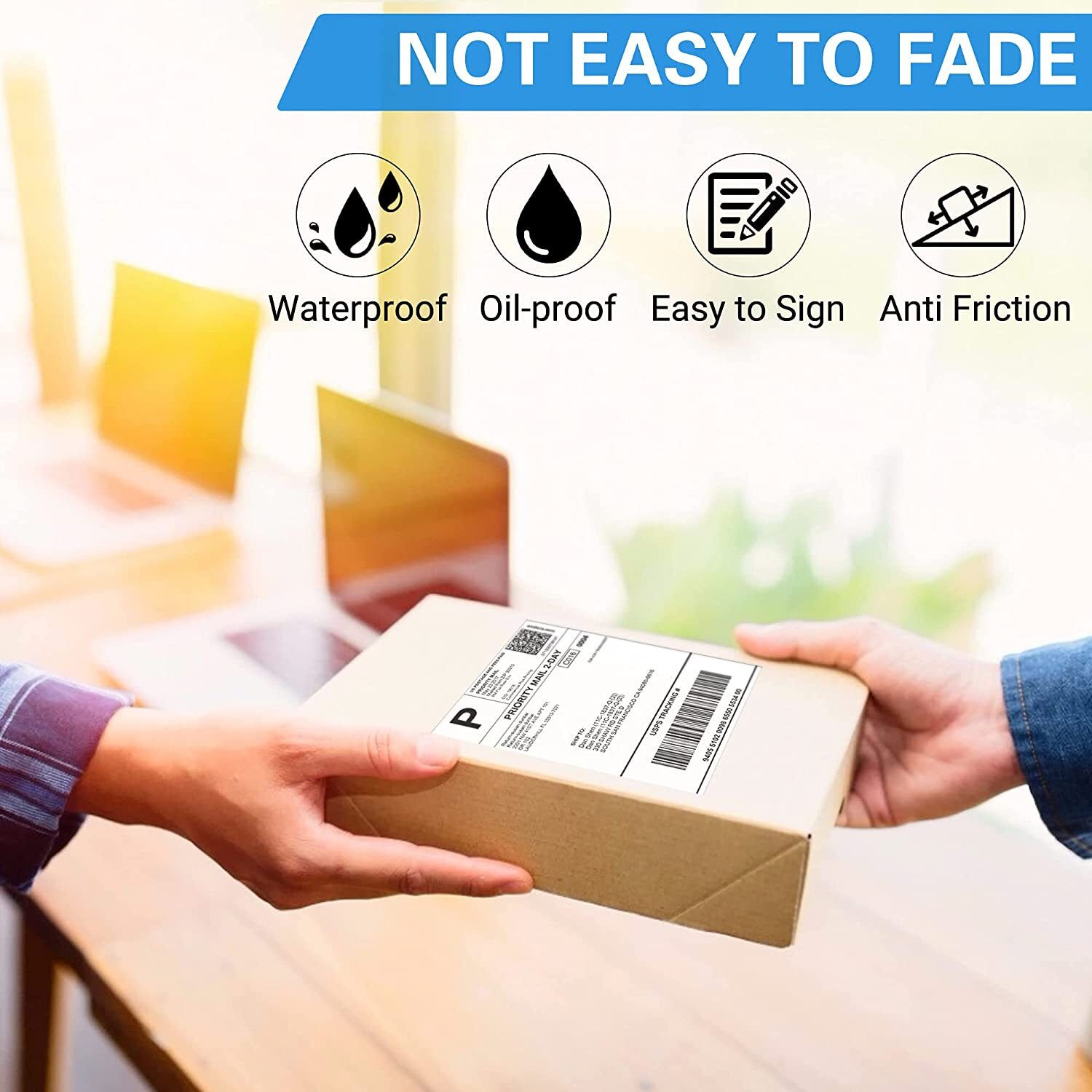 500-2000 4″x6″ Fanfold Direct Thermal Shipping Labels for Zebra & Rollo Printers