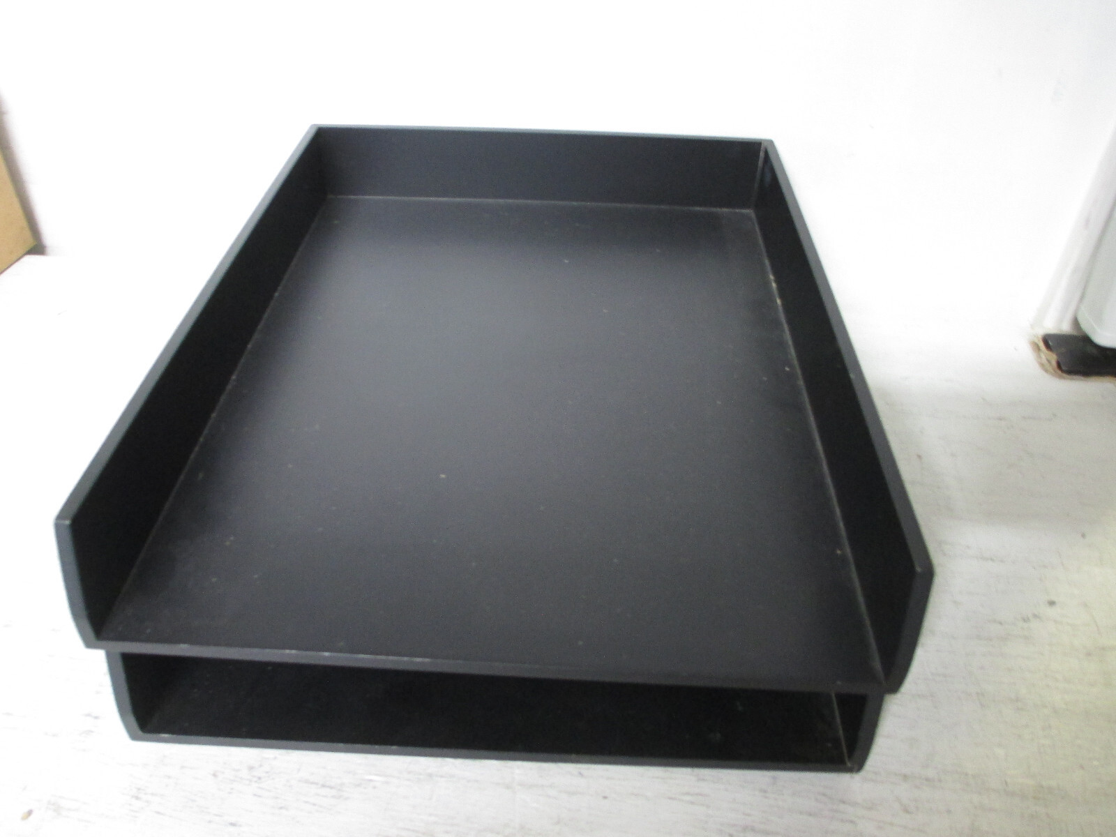 Set of 2 Wooden Stackable File Folder Shelves, Desk Organizer, Unbranded