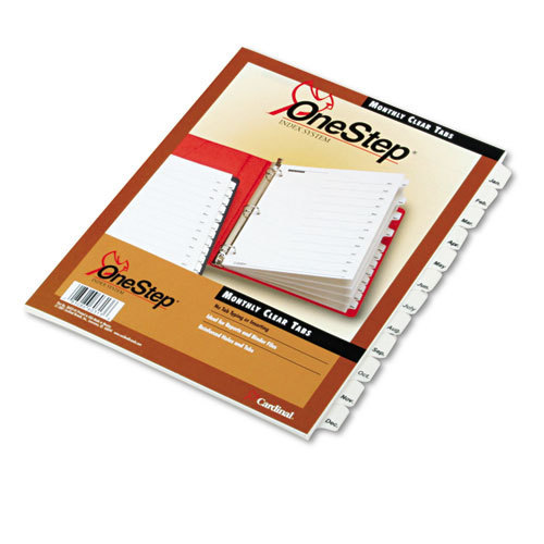 Onestep Monthly Index System Dividers Cardinal Brands Crd-60313 – 12 X Tab NEW