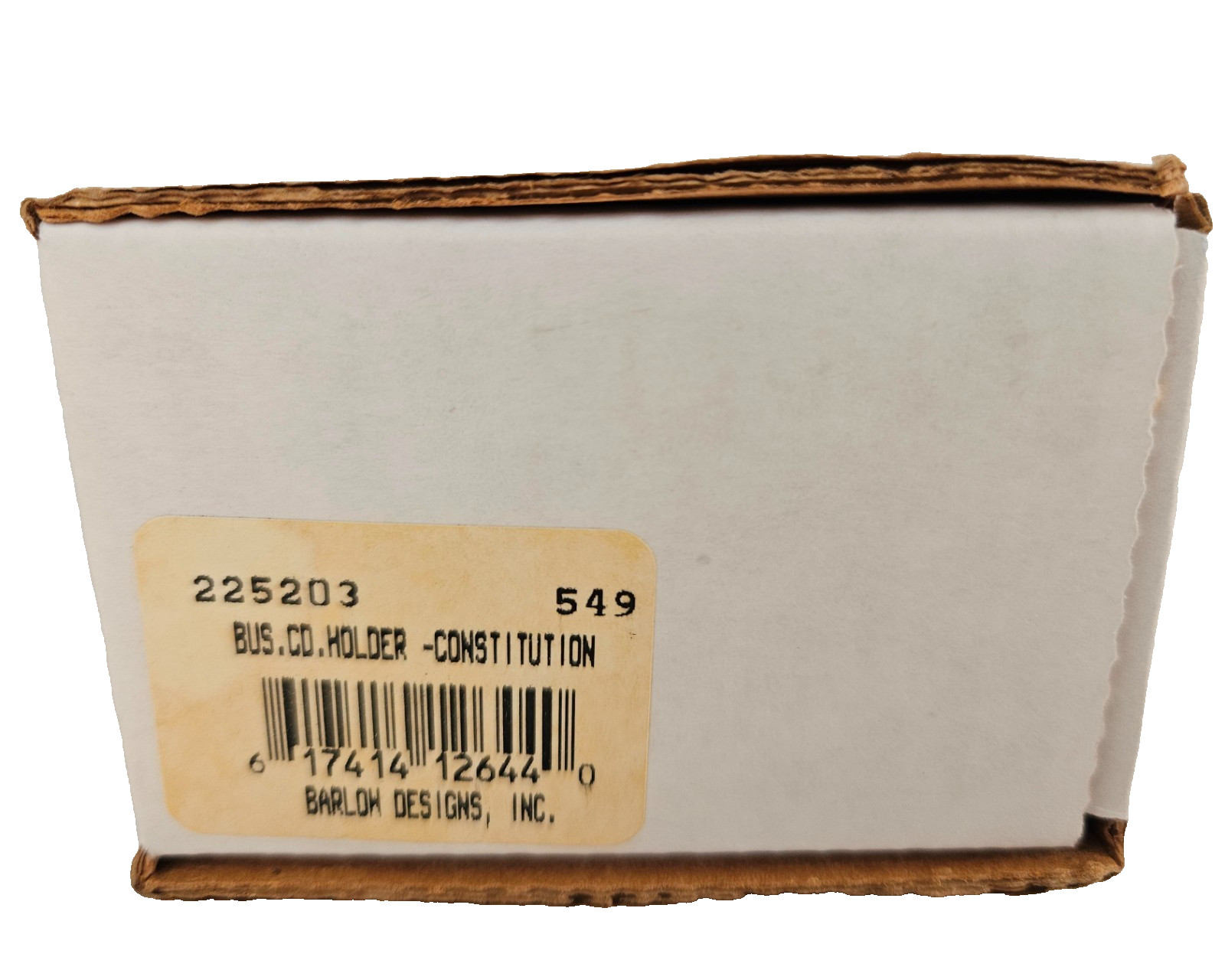 Vtg Barlow Business Card Holder -USS Constitution Old Ironsides Ship ~New in Box