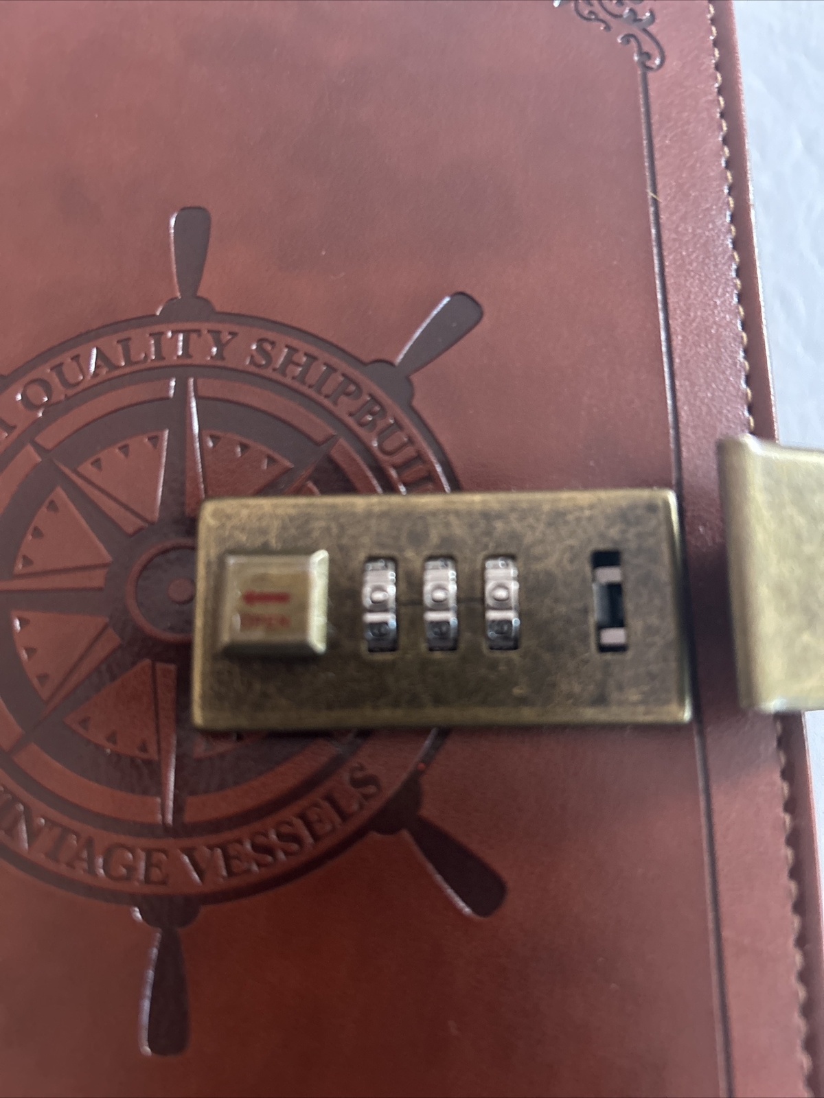CAGIE Journal with Lock Unisex Vintage Sailor Notebook Reusable Faux Leather