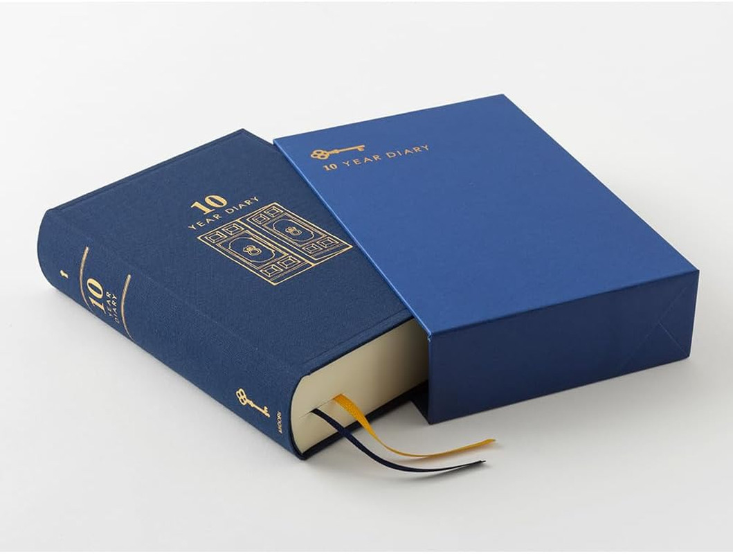 DESIGNPHIL 12397006 Diary, 10 Years Consecutive Door, Navy Blue