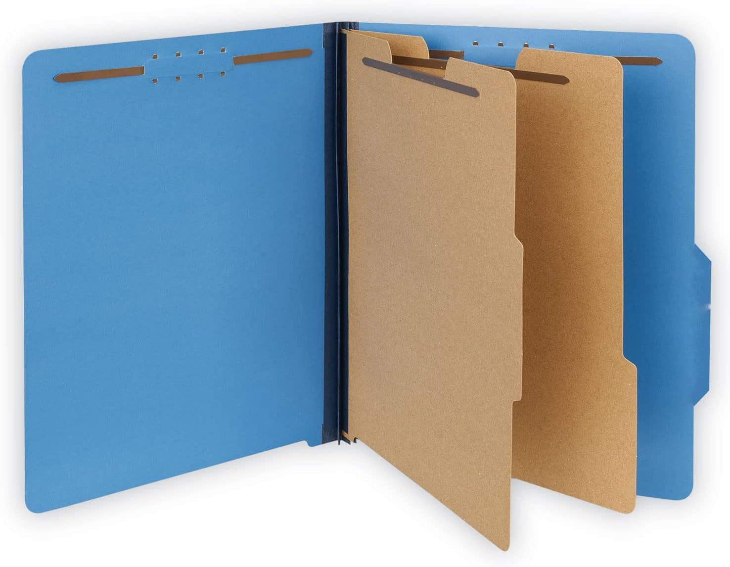 Pressboard Classification Folders, Letter, Six-Section, Cobalt Blue,