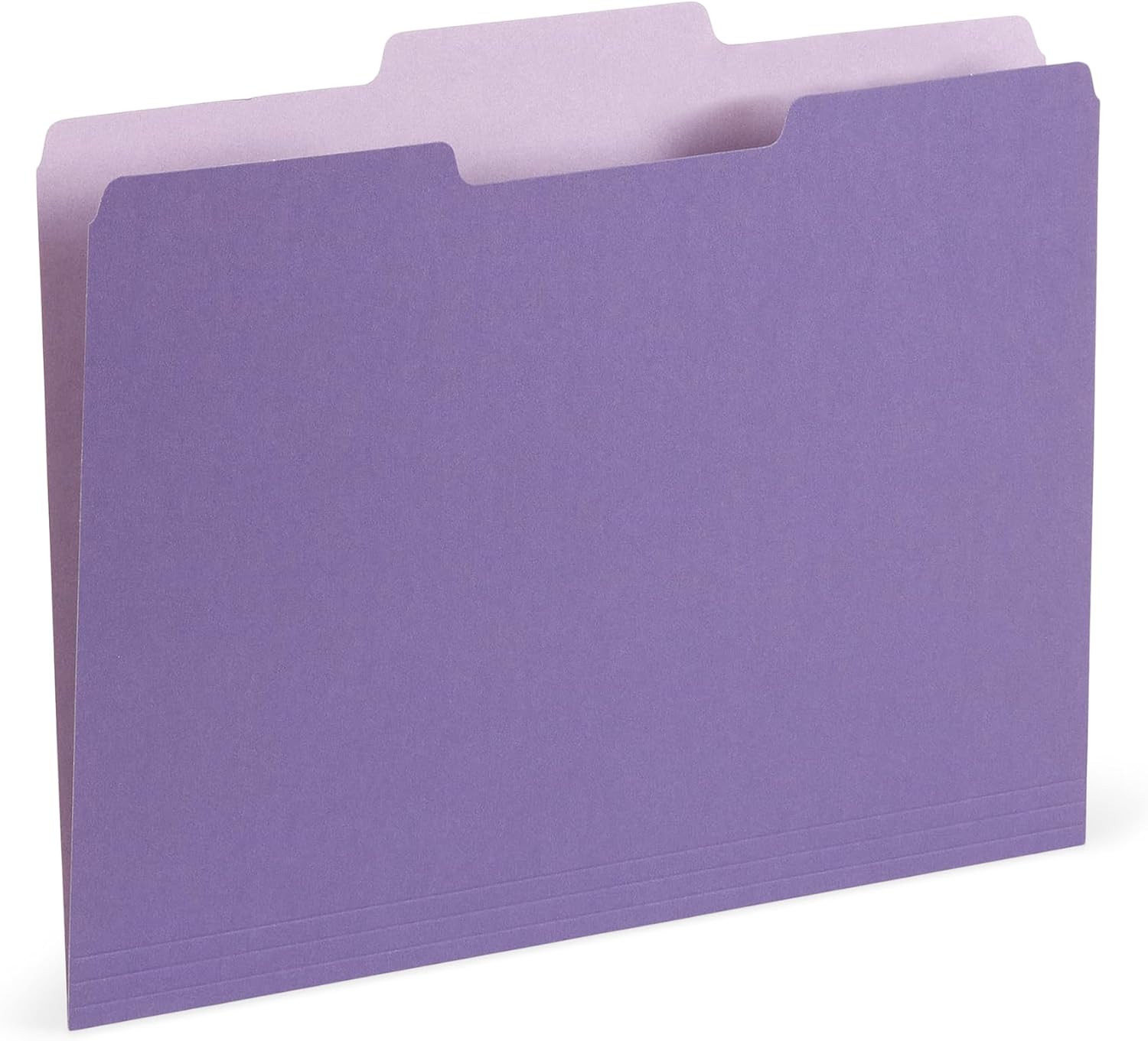 File Folders Letter Size 1/3 Cut Tabs 100 Pk Various Colors Two Tone Durable
