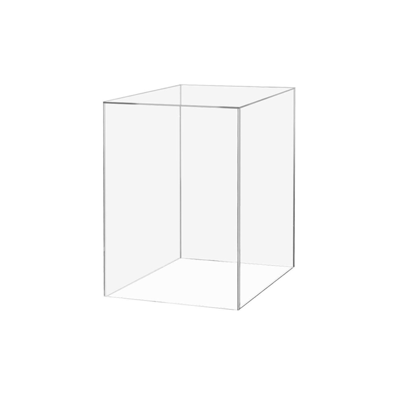 4″ x 4″ x 6″ Retail Display Box or Dust Cover Rectangular Clear Acrylic