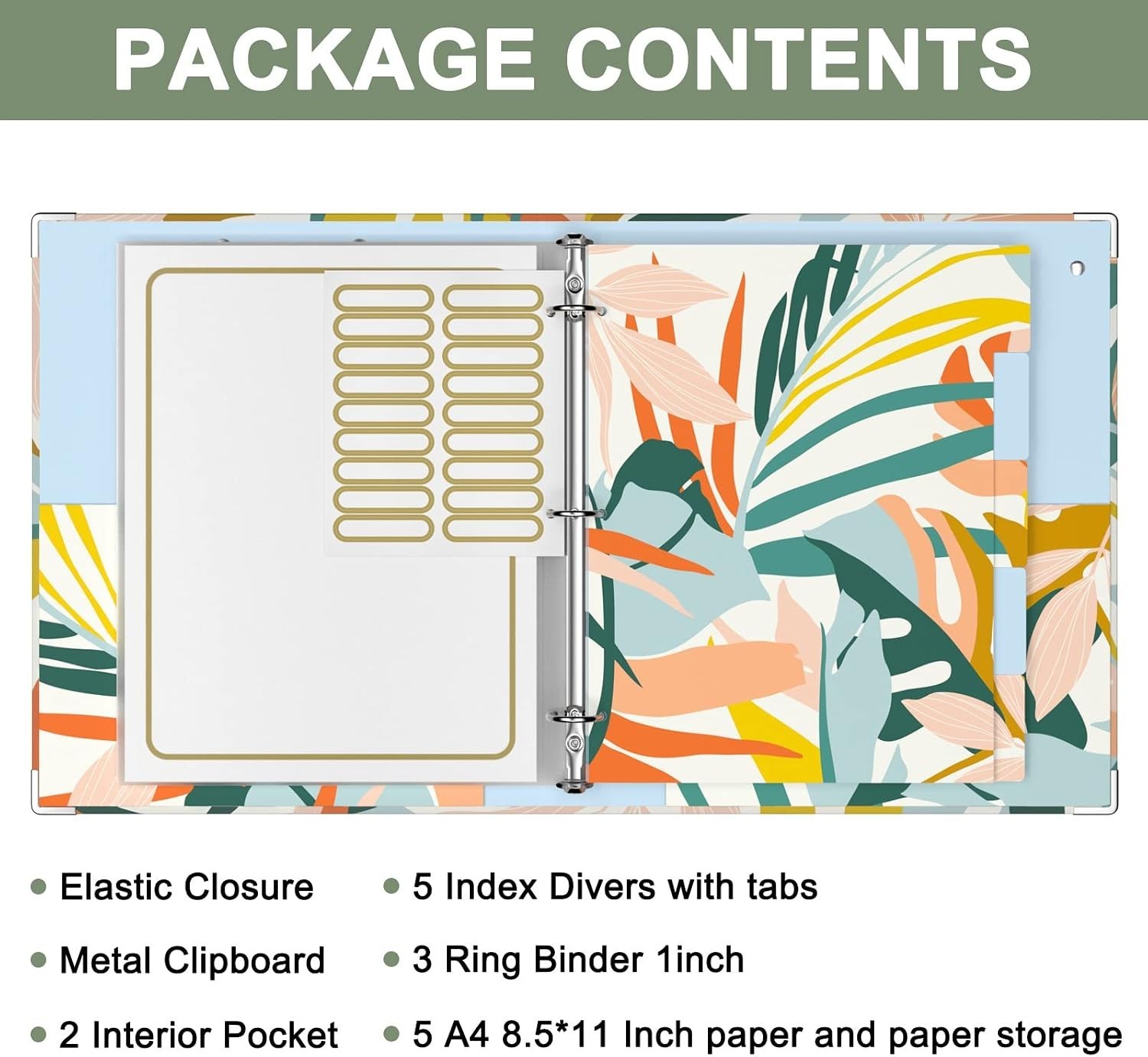 3 Ring Binder with clipboard, 1 inch 8.5 x 11 in Letter Size View Binders Org…