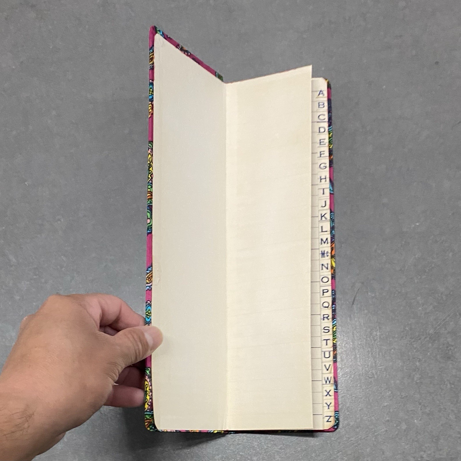 VTG 60s 70s Paisley Fabric Address Book Phone Psychedelic Mod Hippie Unused