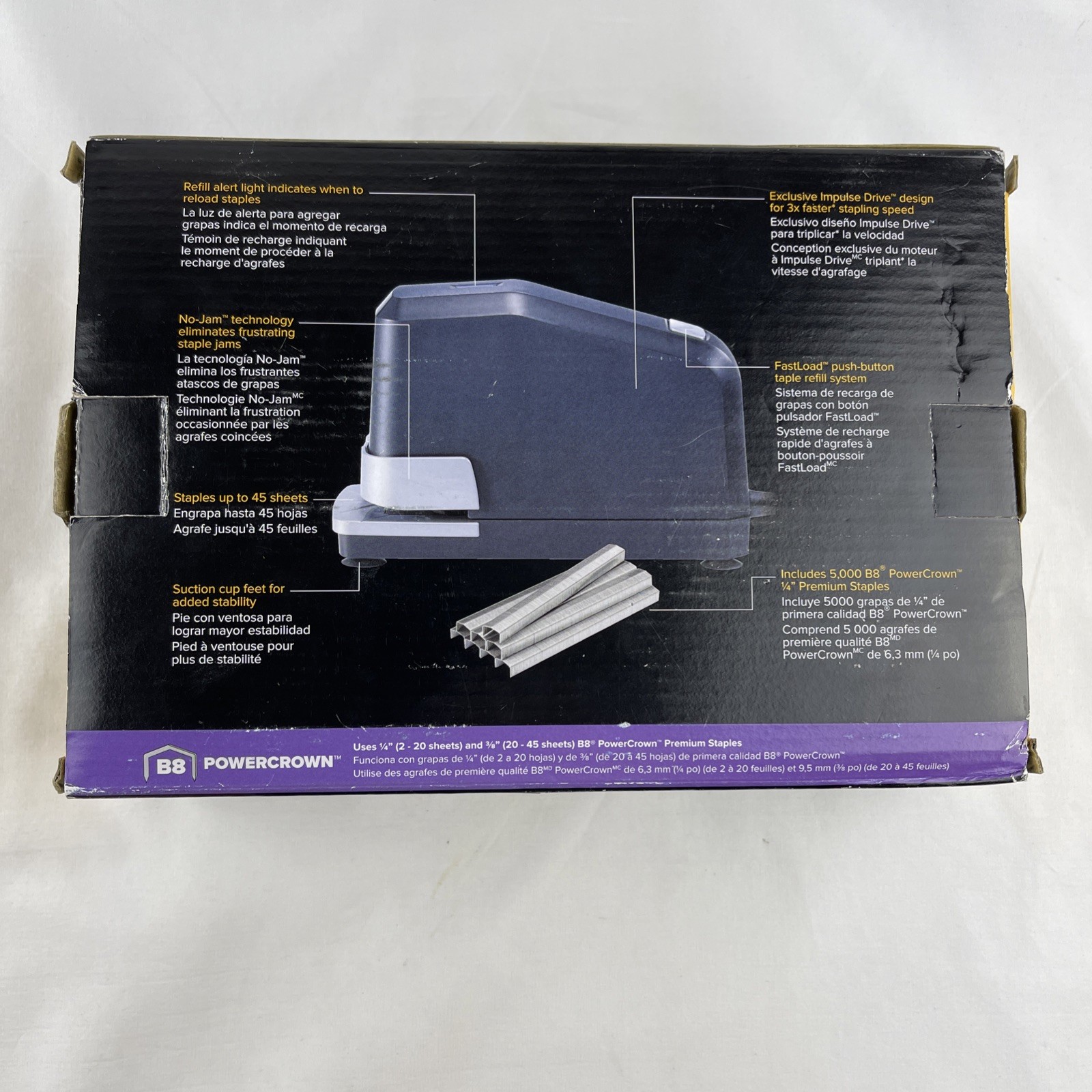 Bostitch B8E-VALUE B8 Impulse 45 Sheet Electric Stapler and Staples Black 120V
