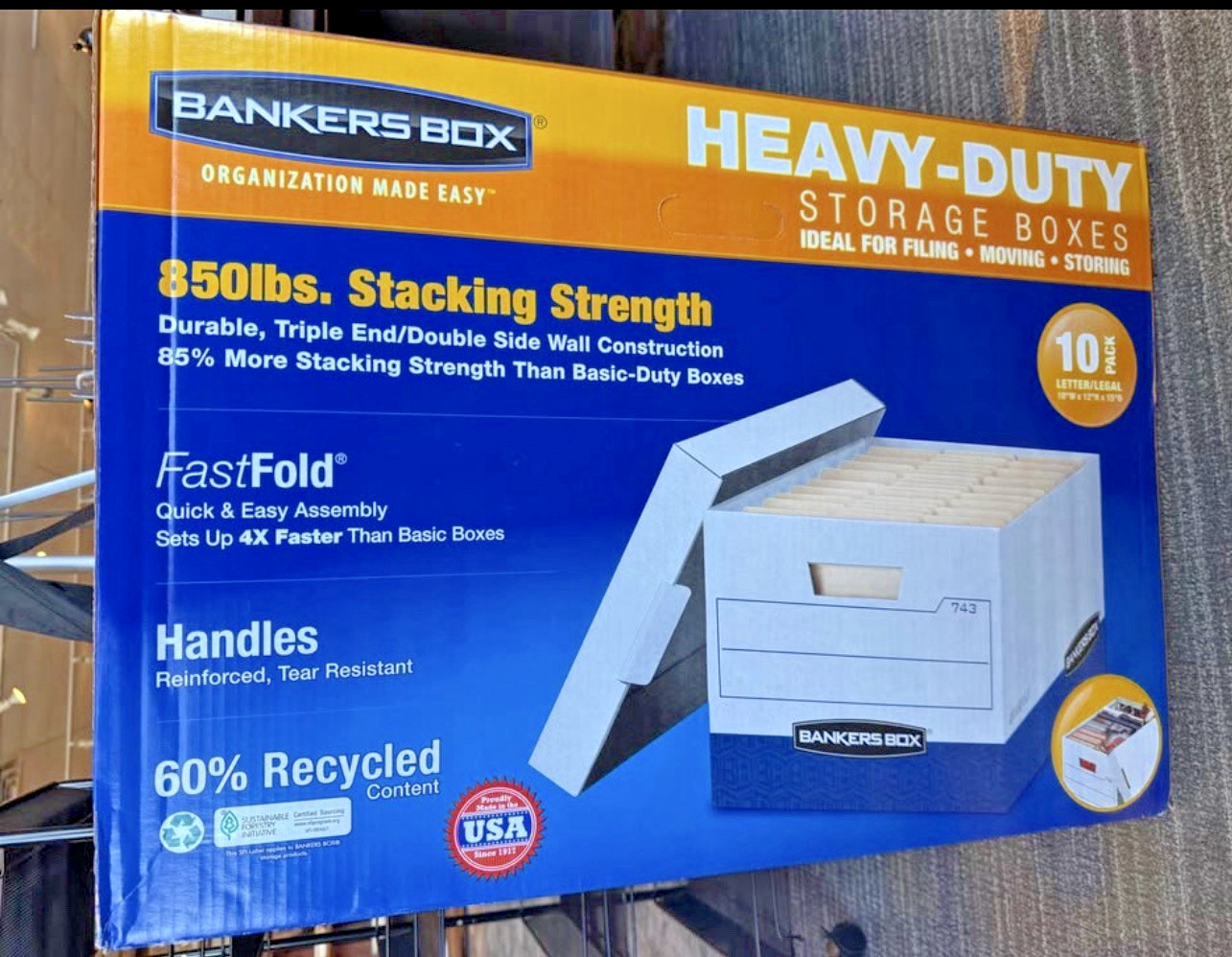 Bankers Box Heavy Duty File Boxes Letter/Legal, 10 Count