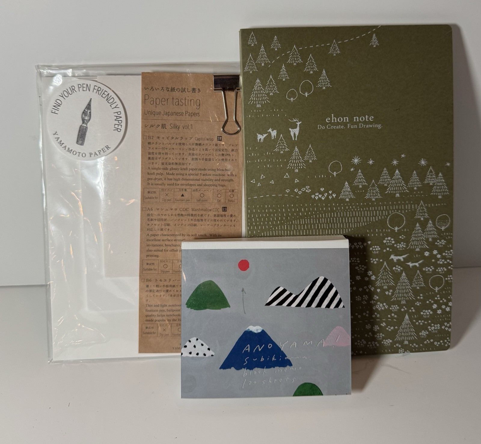 Japan Paper Notebooks Ehon Note, Yamamoto Paper, Anoyama. All New! Free Shipping