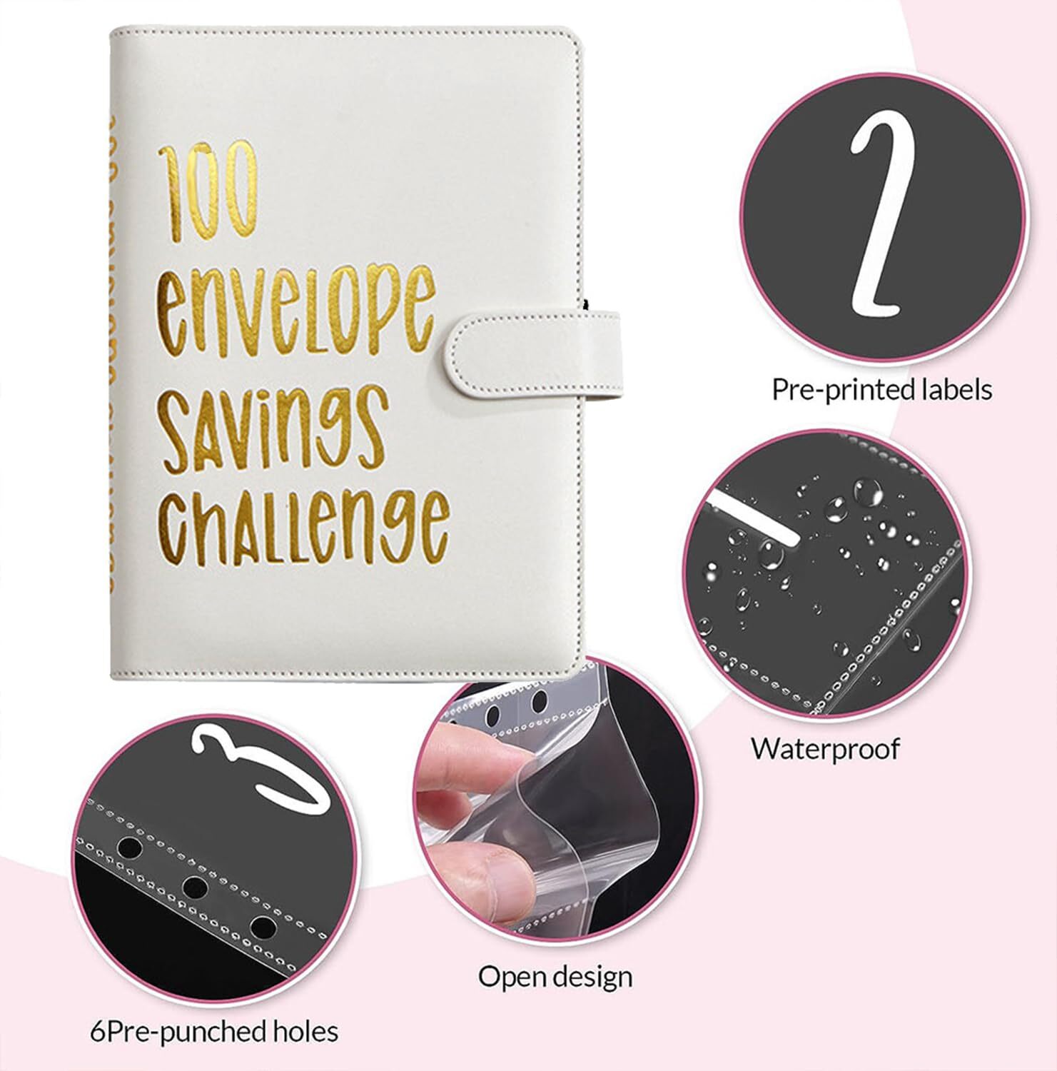100 Envelopes Money Saving Challenge 100 Envelope Challenge Binder Easy and F…