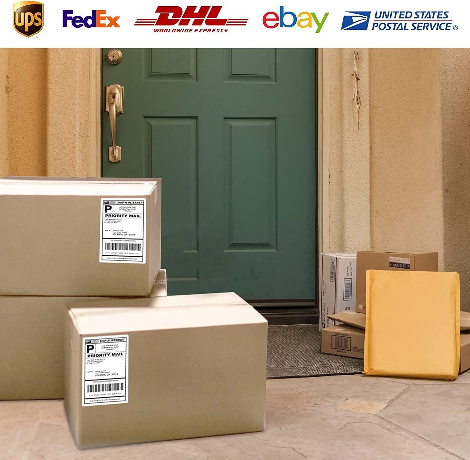 Rounded Corner Shipping Labels 8.5″x5.5″ Self Adhesive 2 Per Sheet Laser/Inkjet