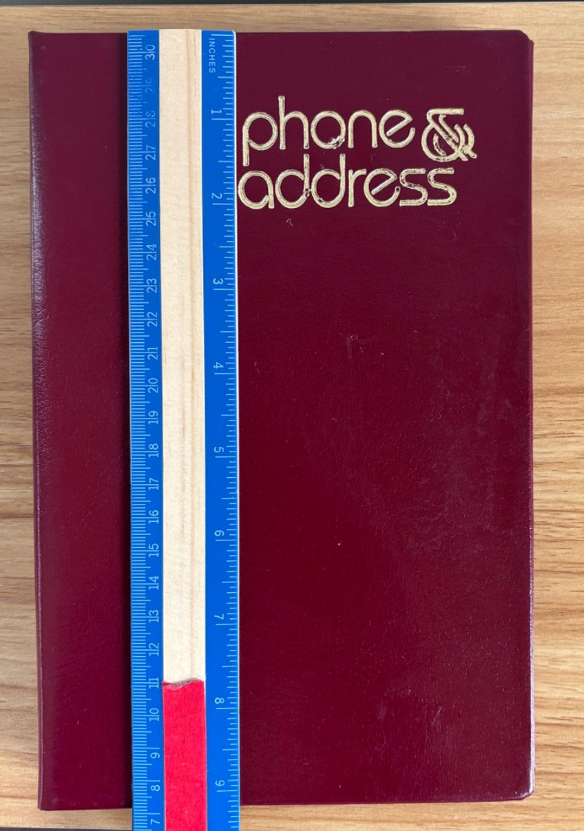 Vintage Unused Red Phone & Address Book Retro Contact Organizer Planner
