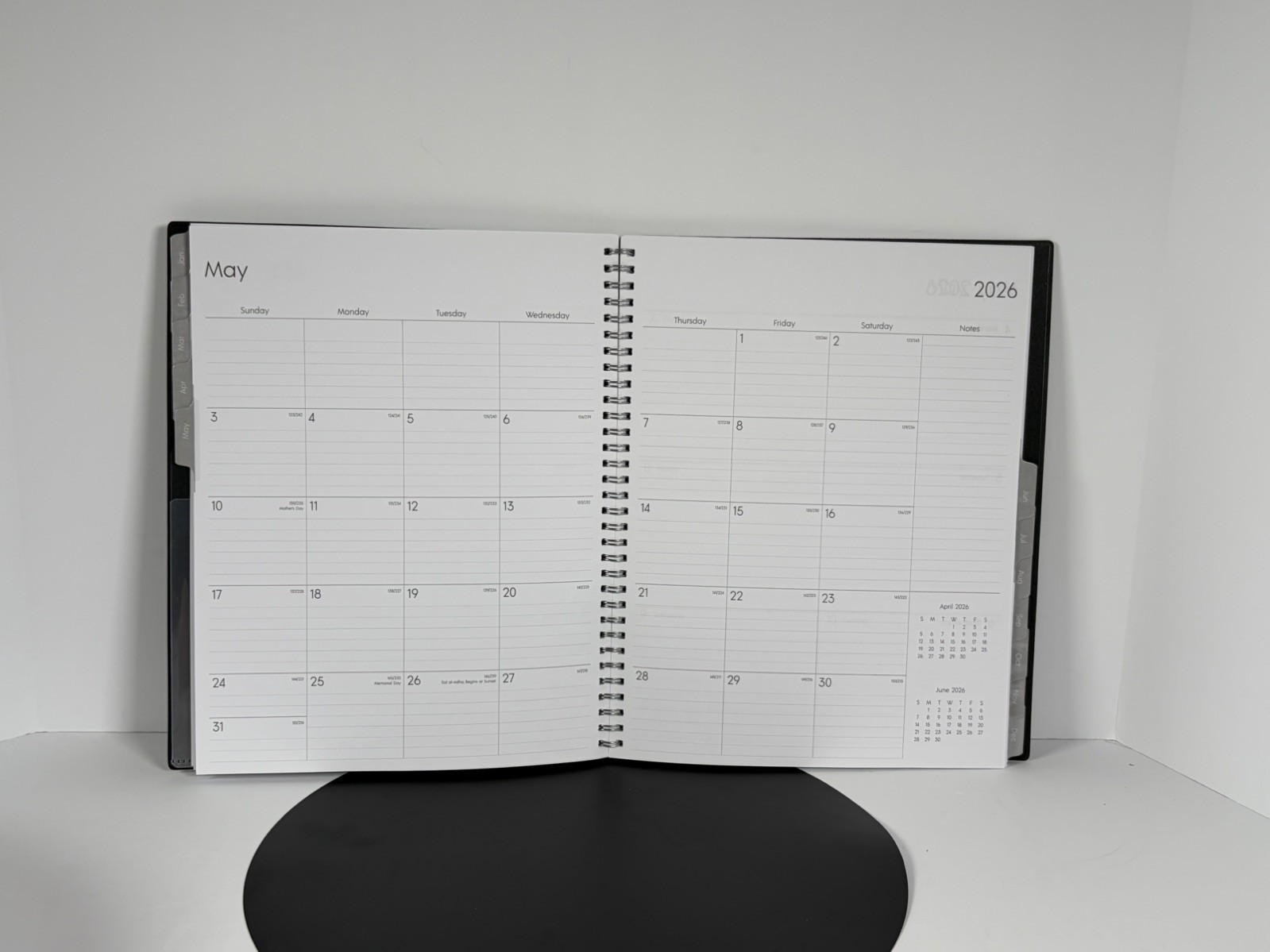 Blue Sky 2026 Calendar Planner Monthly New Year Fashion Black-SALE