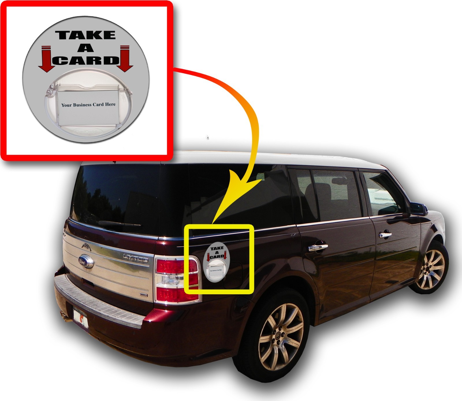 Vehicle Outdoor Business Card Holder Clear Magnetic Card Caddie