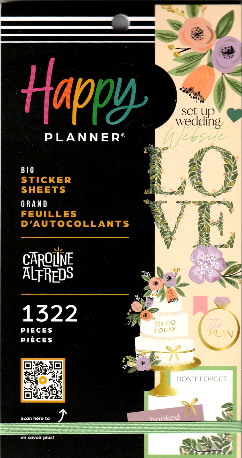 Happy Planner GARDEN WEDDING 1322 Pieces BRAND NEW 30 Pages of Stickers