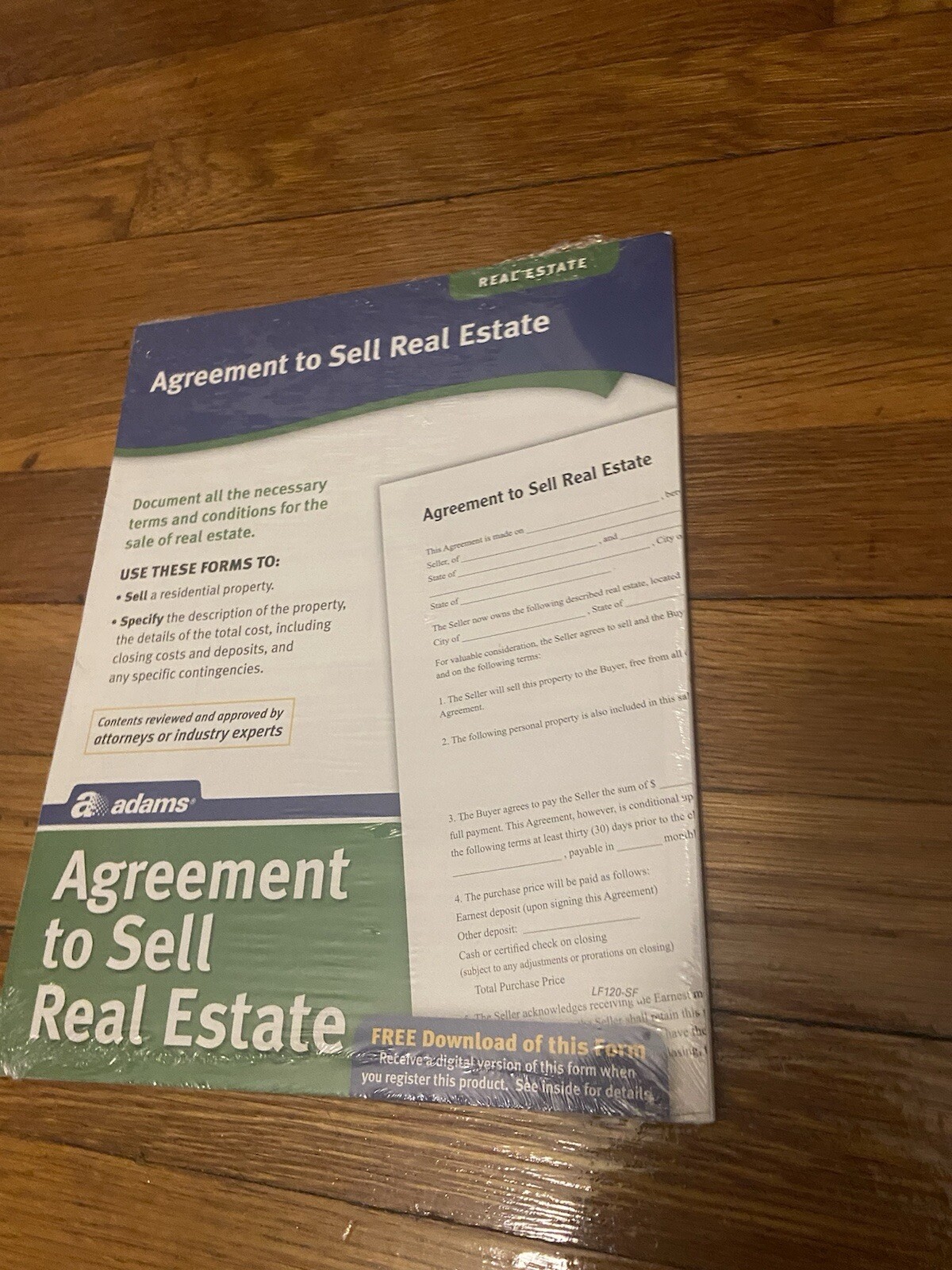 Adams Agreement To Sell Real Estate, Forms and Instructions (LF120)