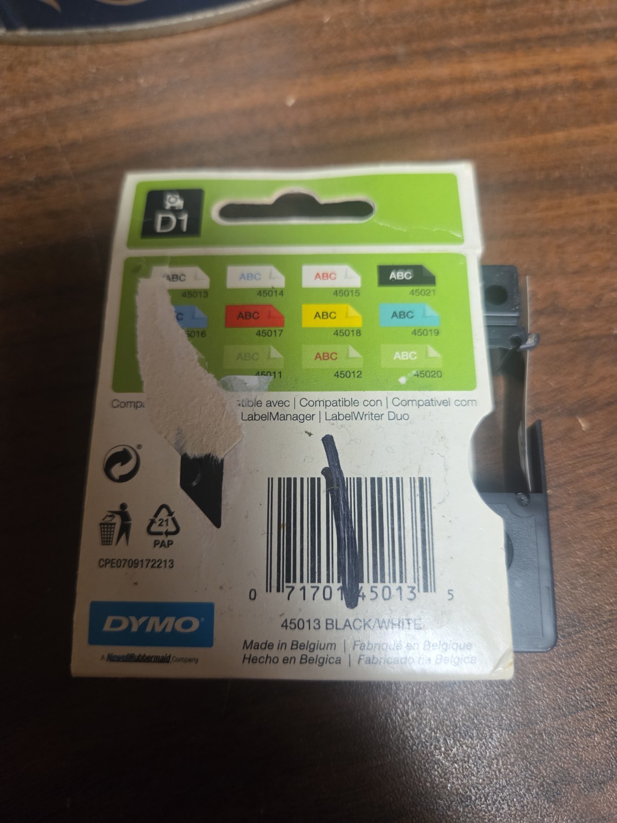 DYMO D1 High Performance Polyester Removable Label Tape 1/2″ x 23 ft