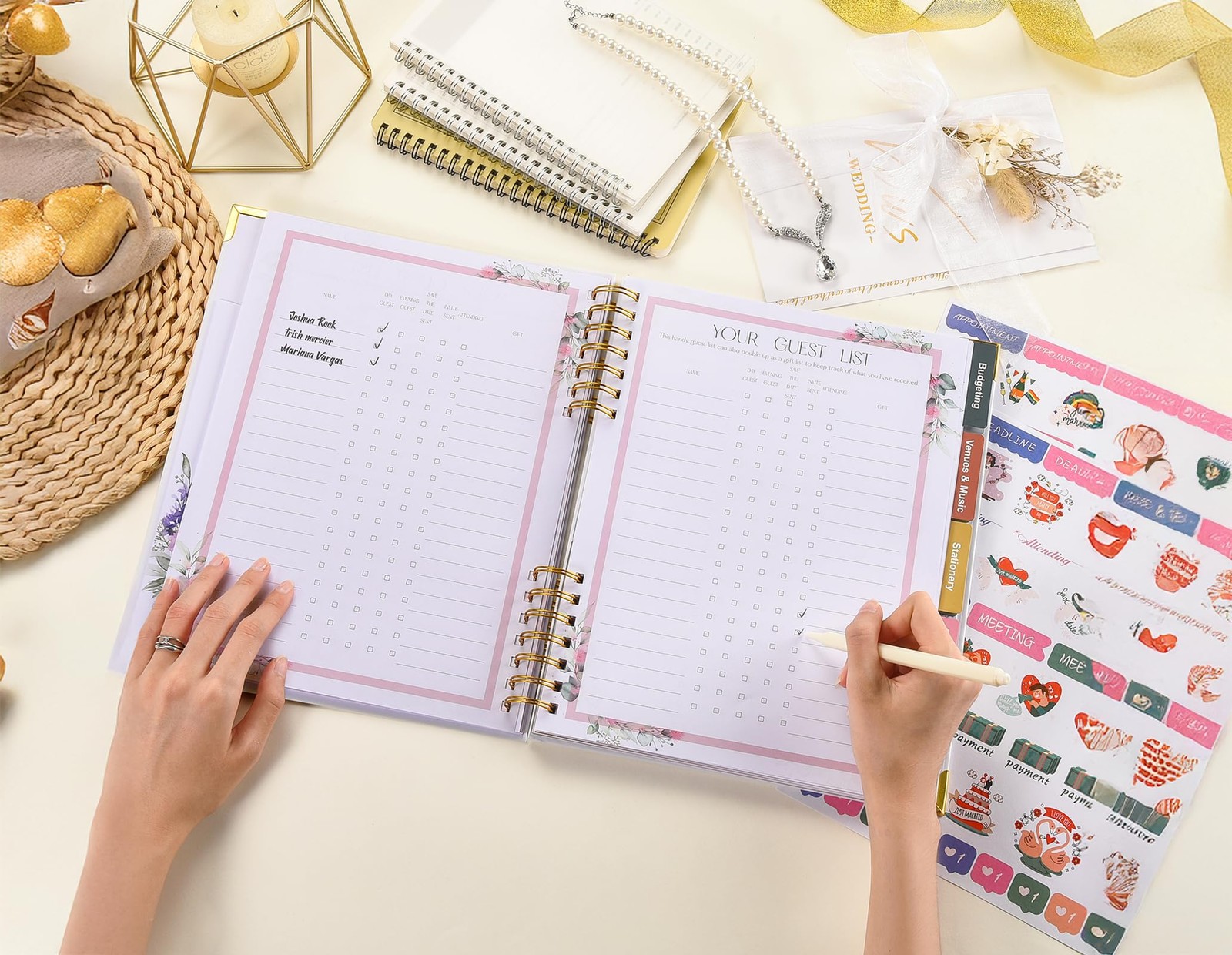 Bekesin Wedding Planner Book And Organizer For – 184 Pages Wedding Planning